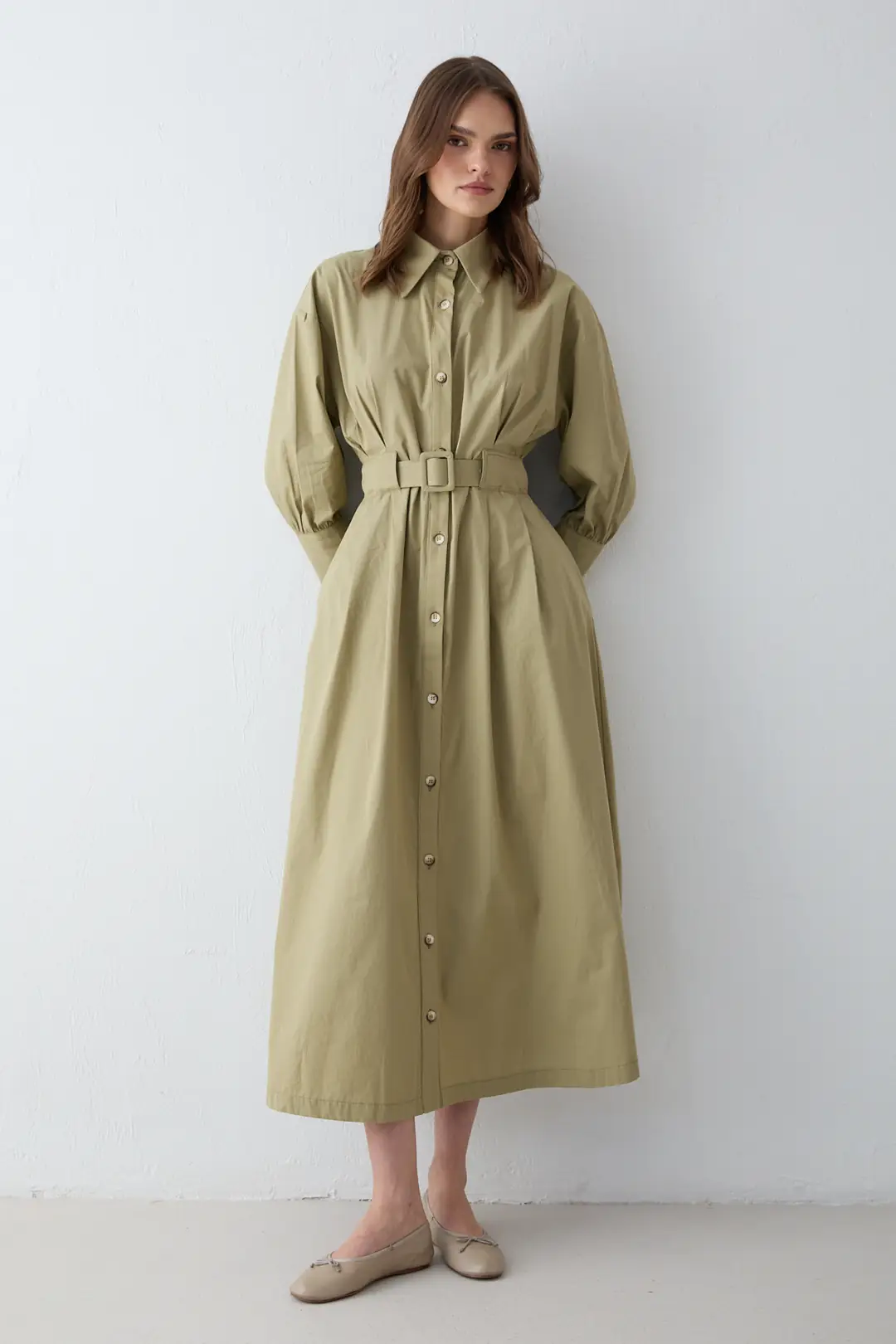 Poplin Elbise 32-2707 · 3