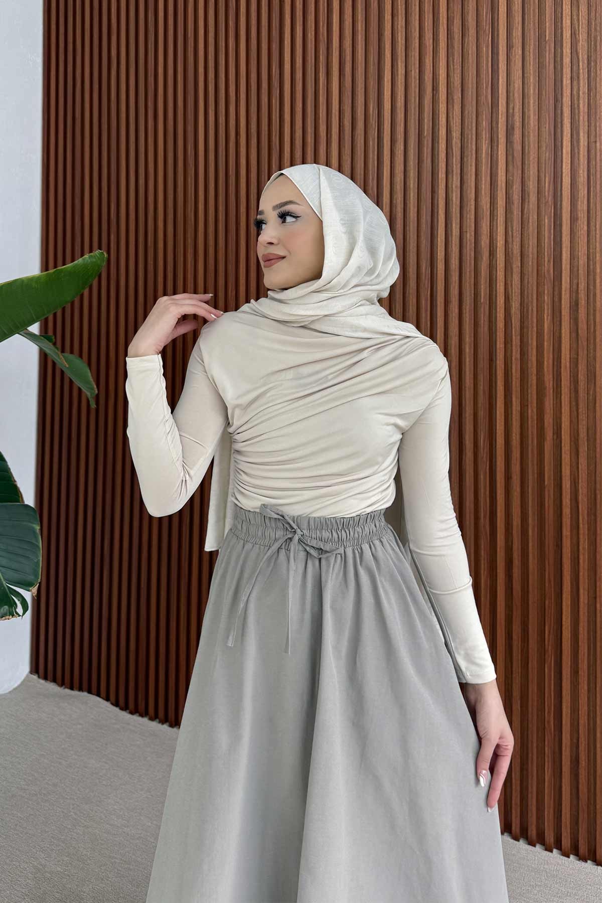 Beli Lastikli Etek 3-2225