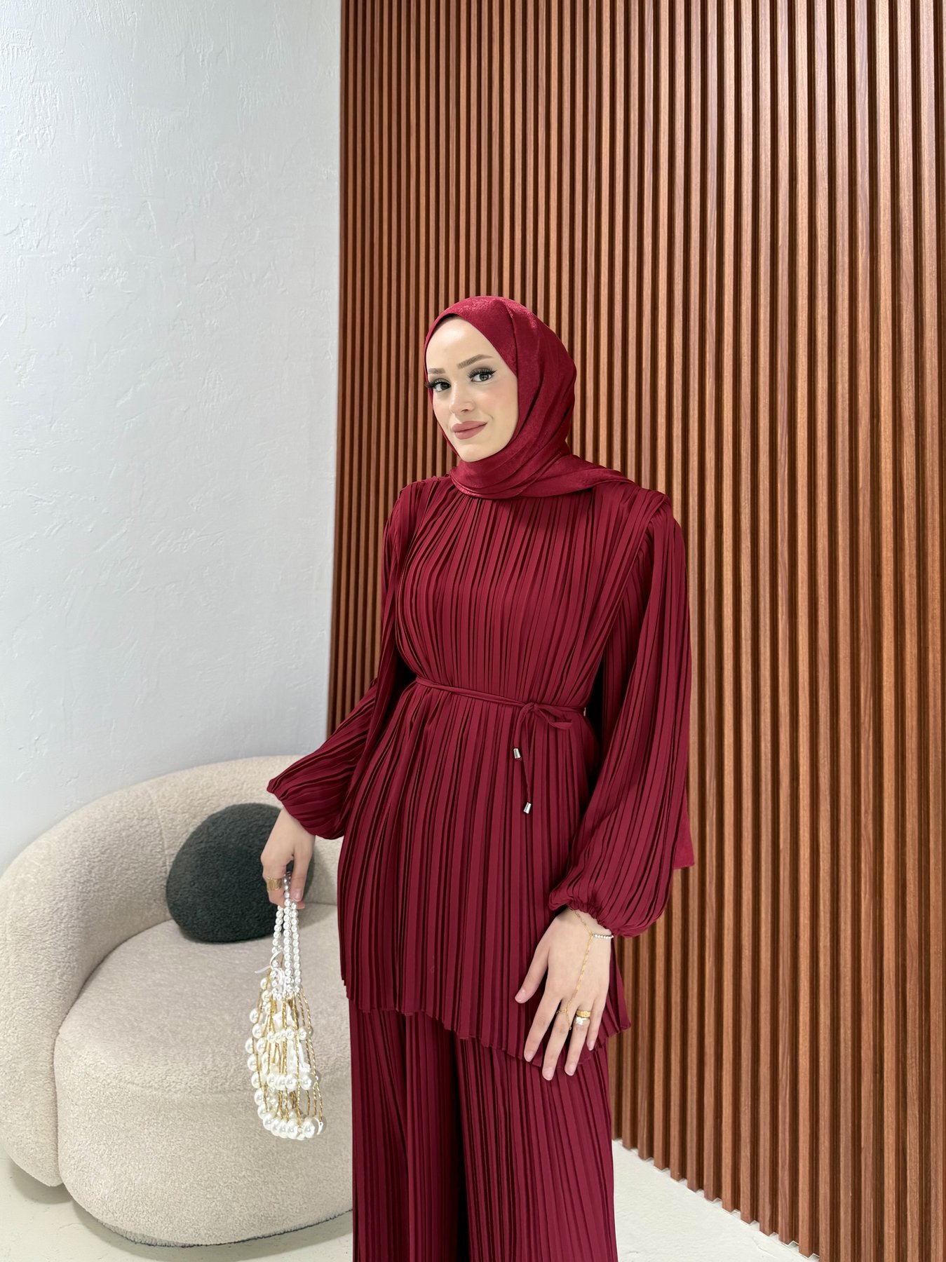 Piliseli Pantolonlu Takım 32-2335