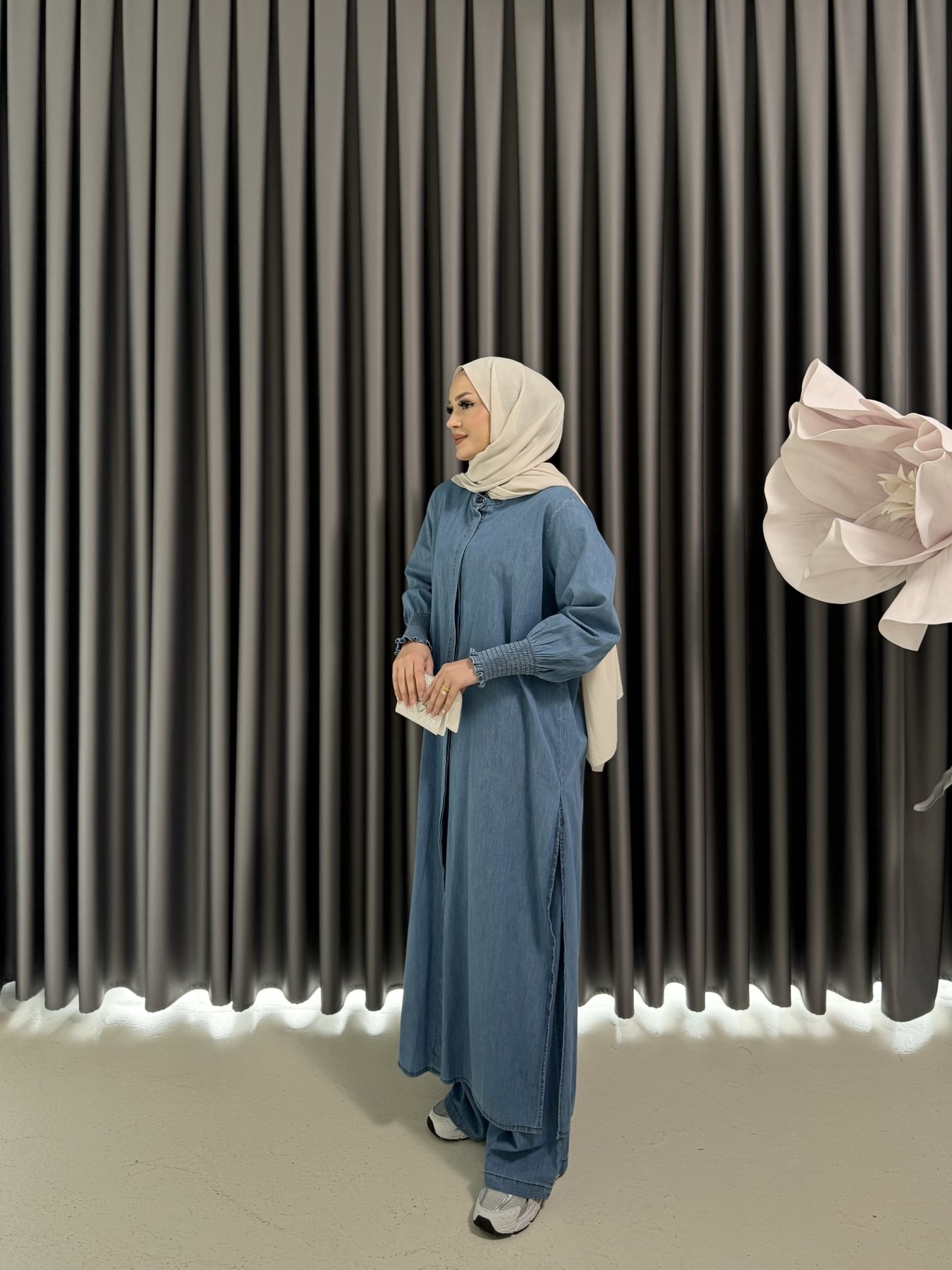 Uzun Gömlekli Pantolonlu Takım 12-8551