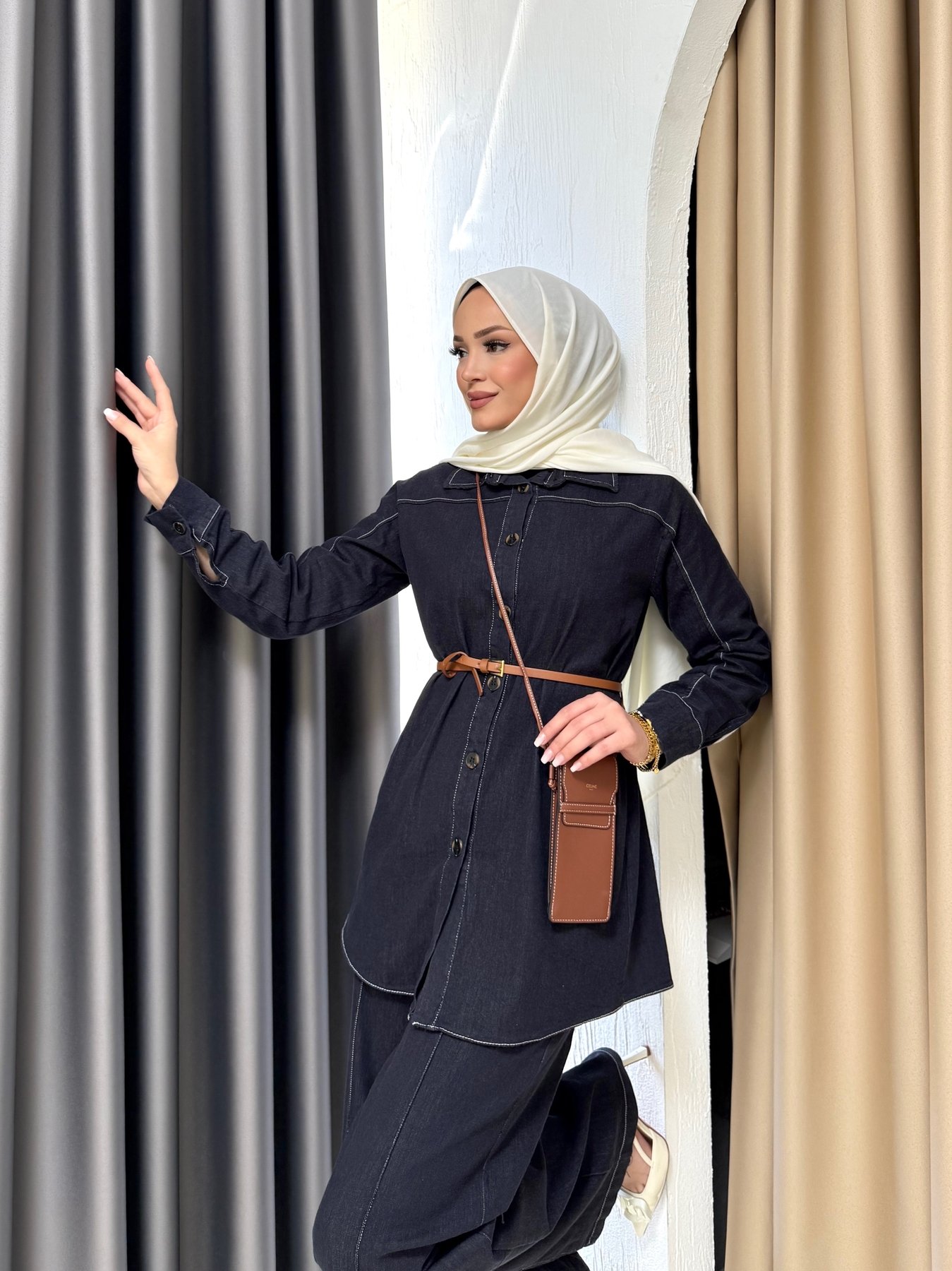 Kemerli Denim Takım 3-3305