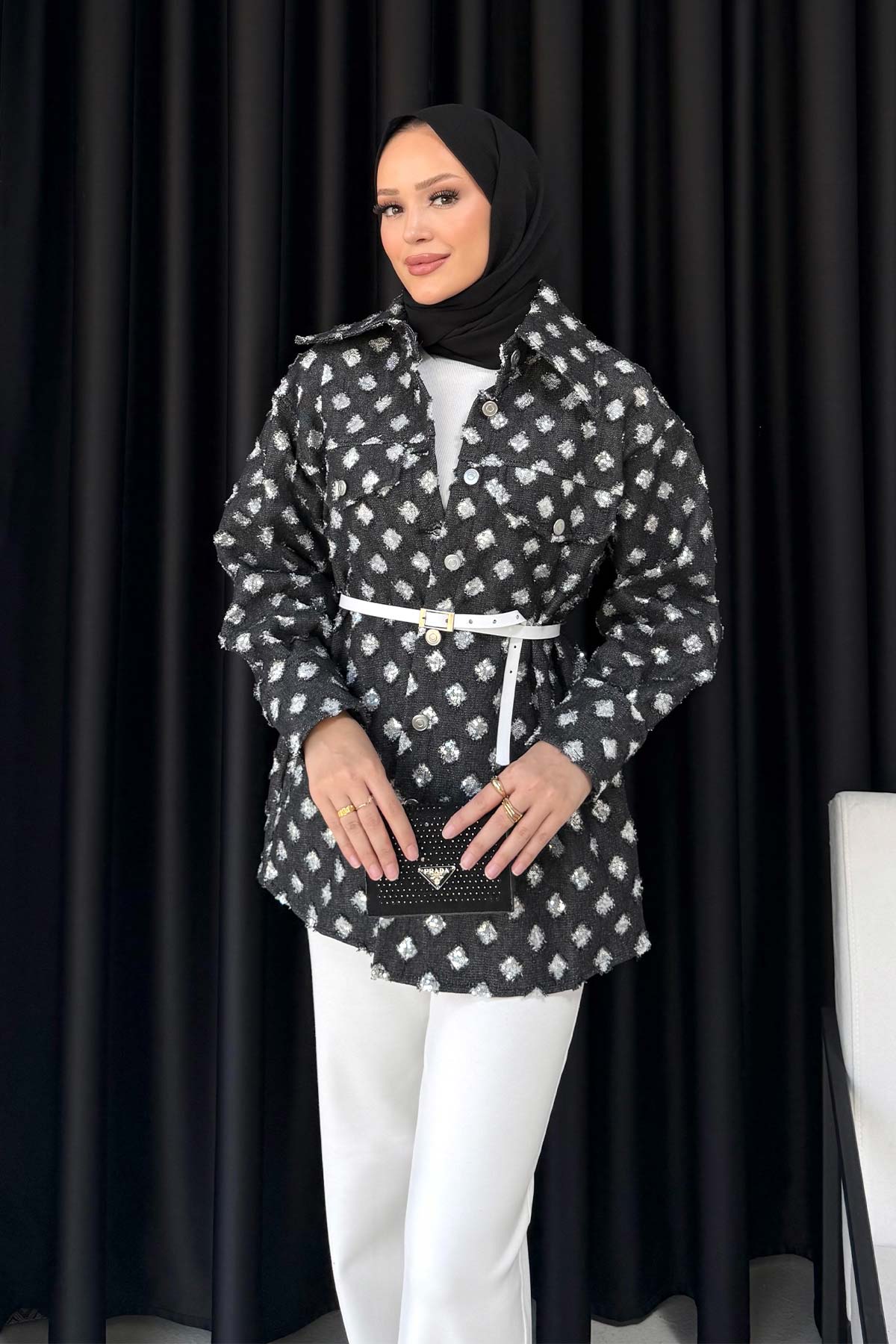 Pullu Kot Ceket 32-3420