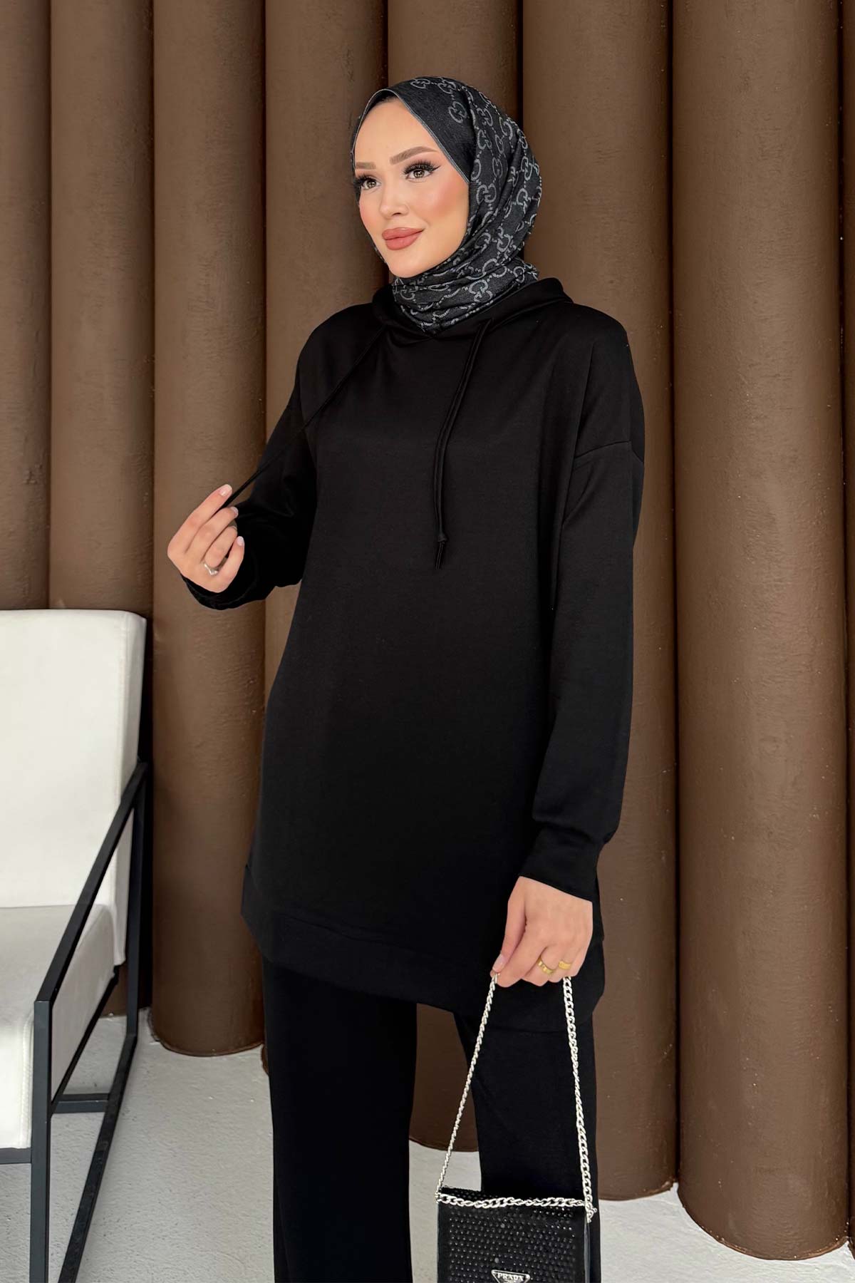 Kapüşonlu Basic Modal Takım 76-5501