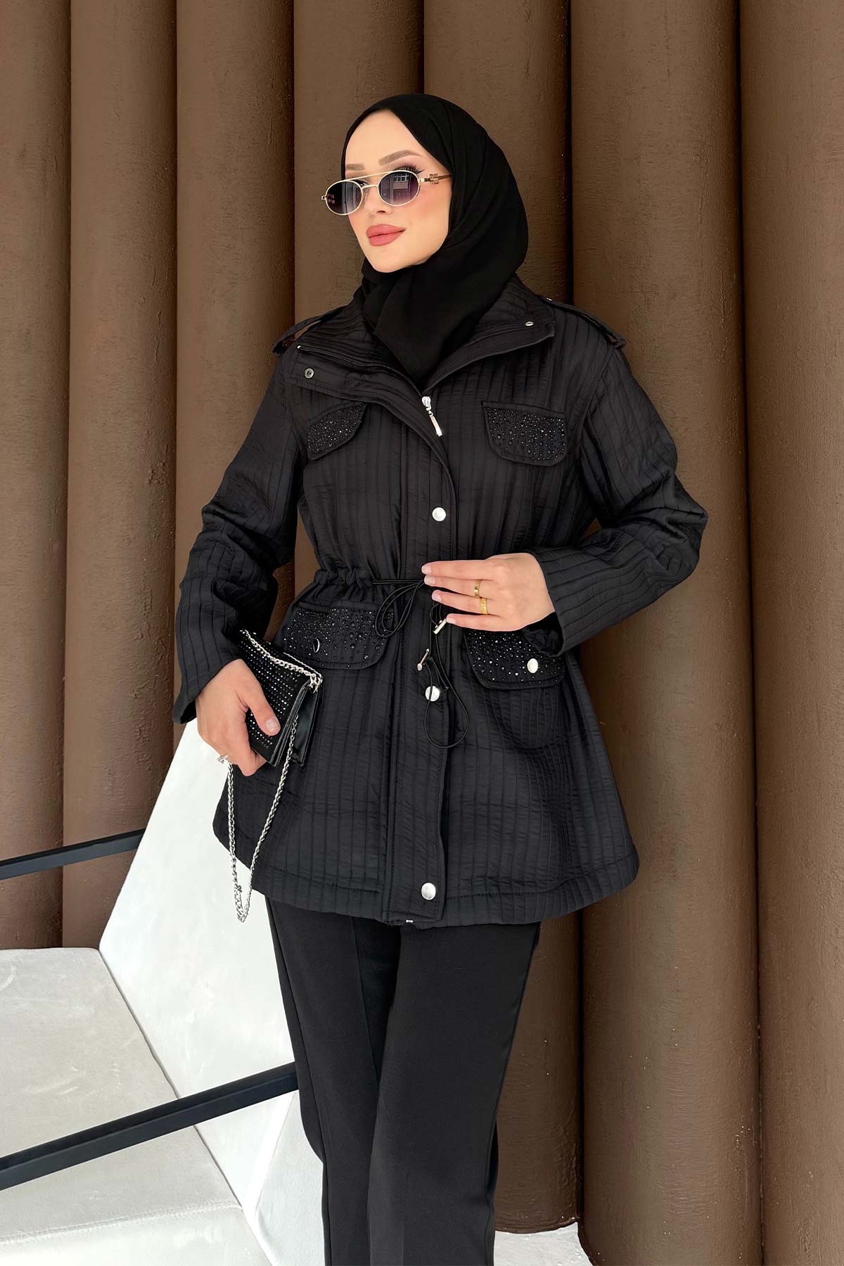 Kapitone Taşlı Kap 32-3711