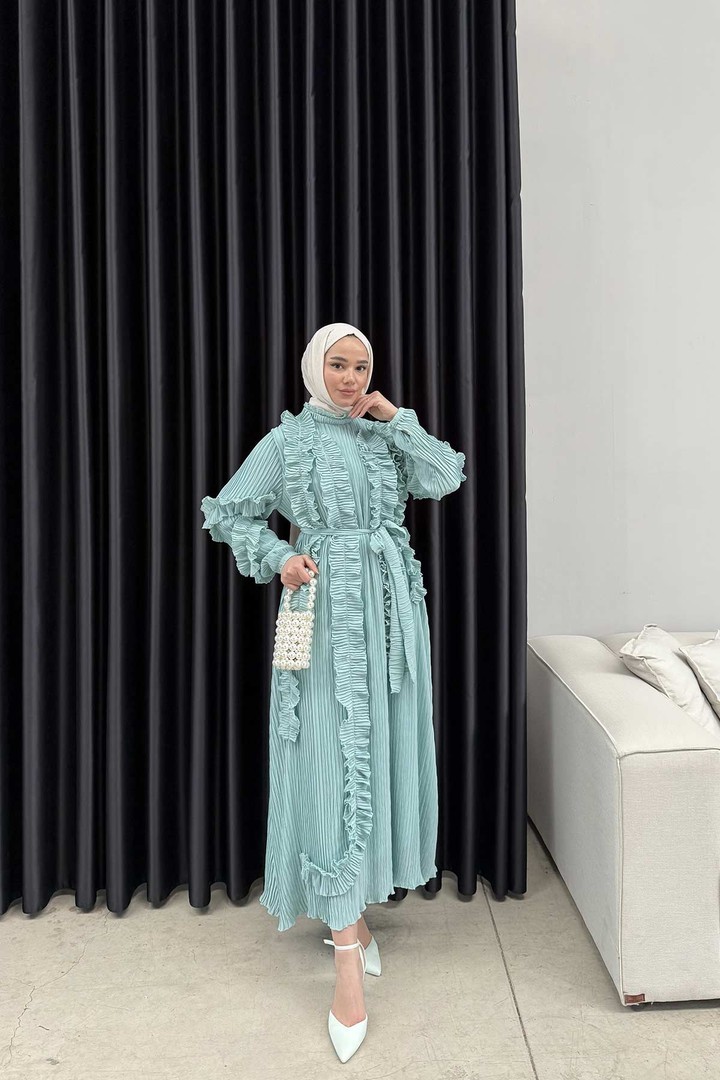 Pilise Detaylı Elbise 32-3027-1