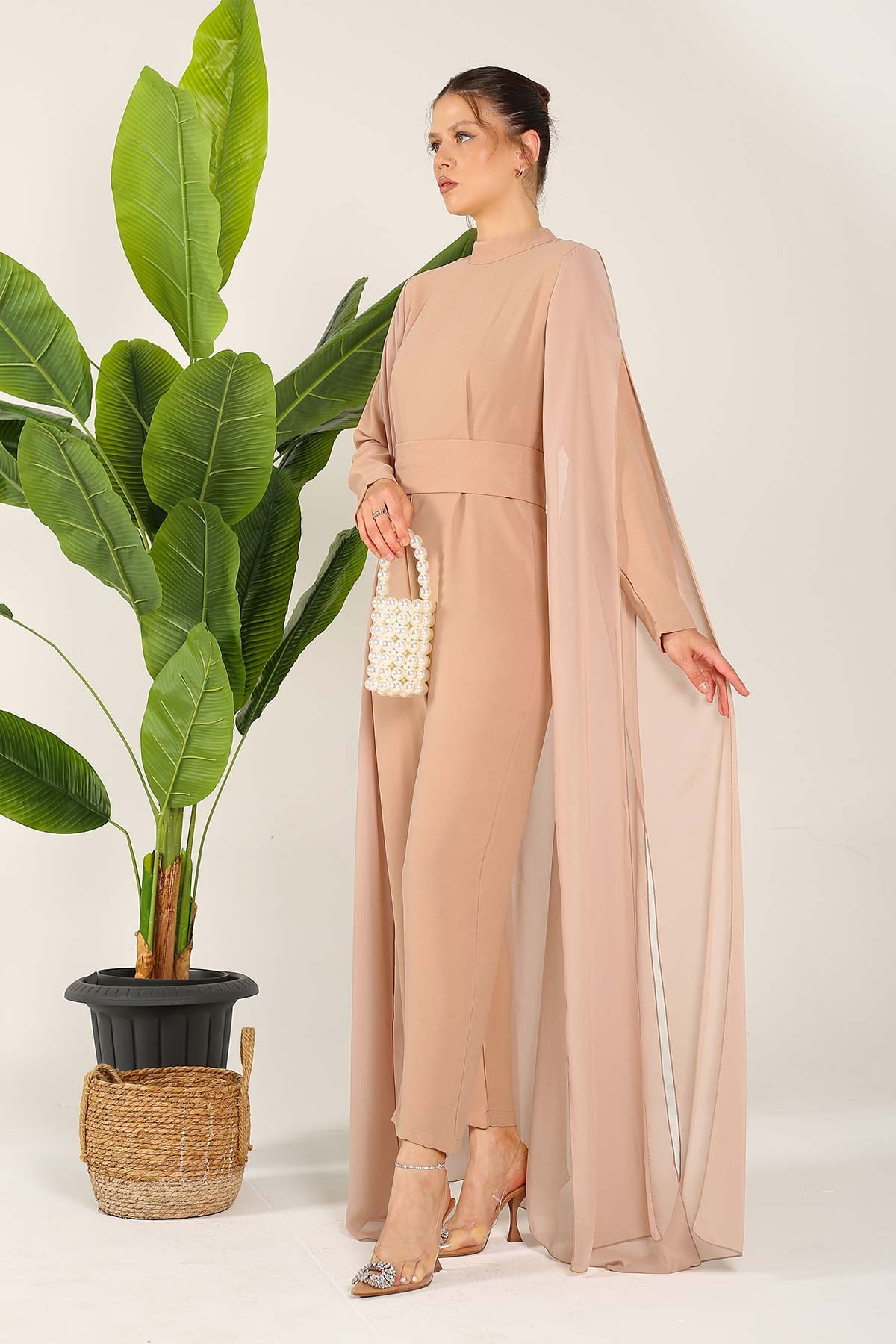 Şifon Detaylı Tulum 32-6121