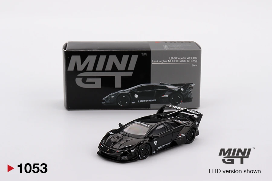 Mini GT 1/64 Lamborghini LB-Silhouette WORKS MURCIELAGO GT Evo Black MGT01053