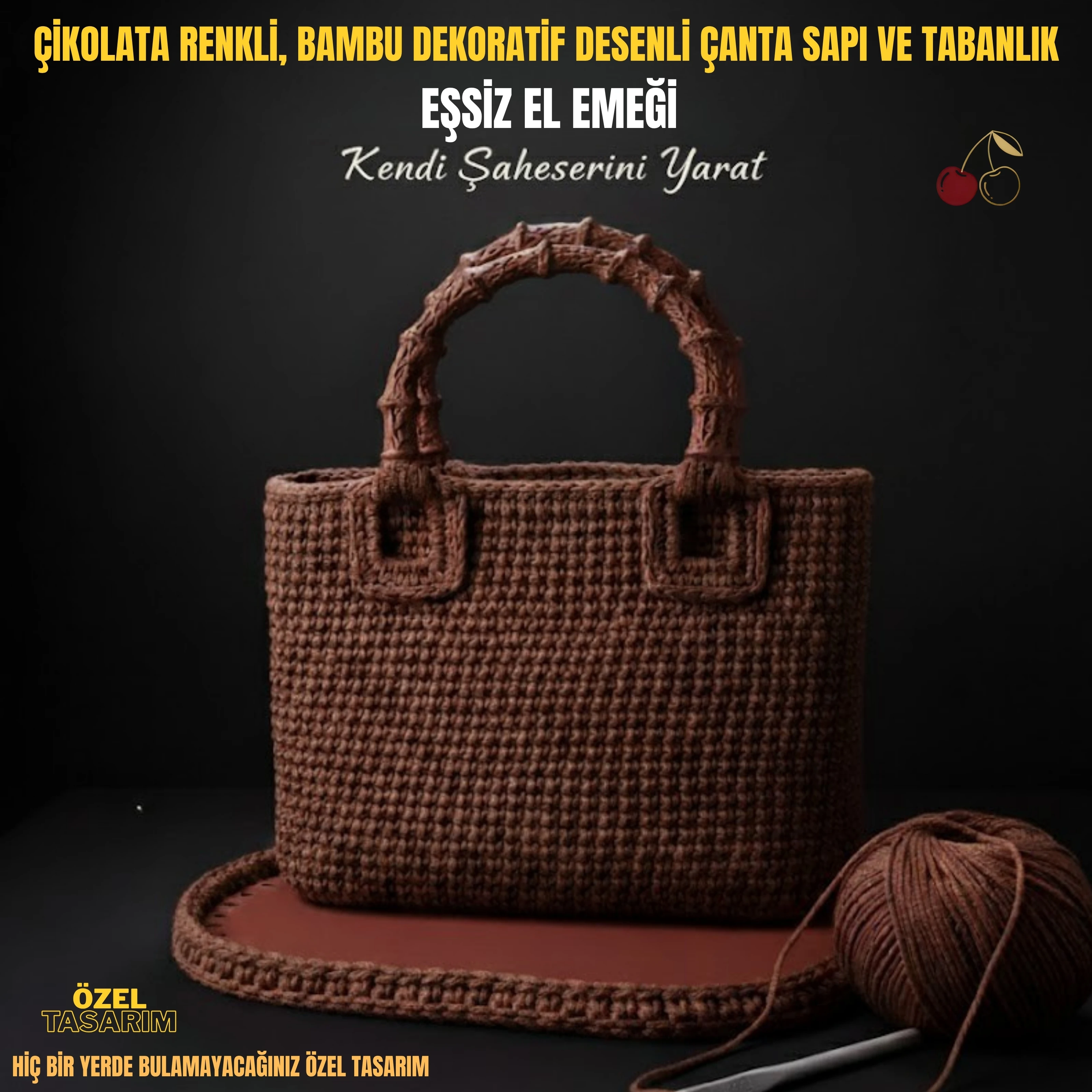 Dekoratif Bambu Çanta Seti