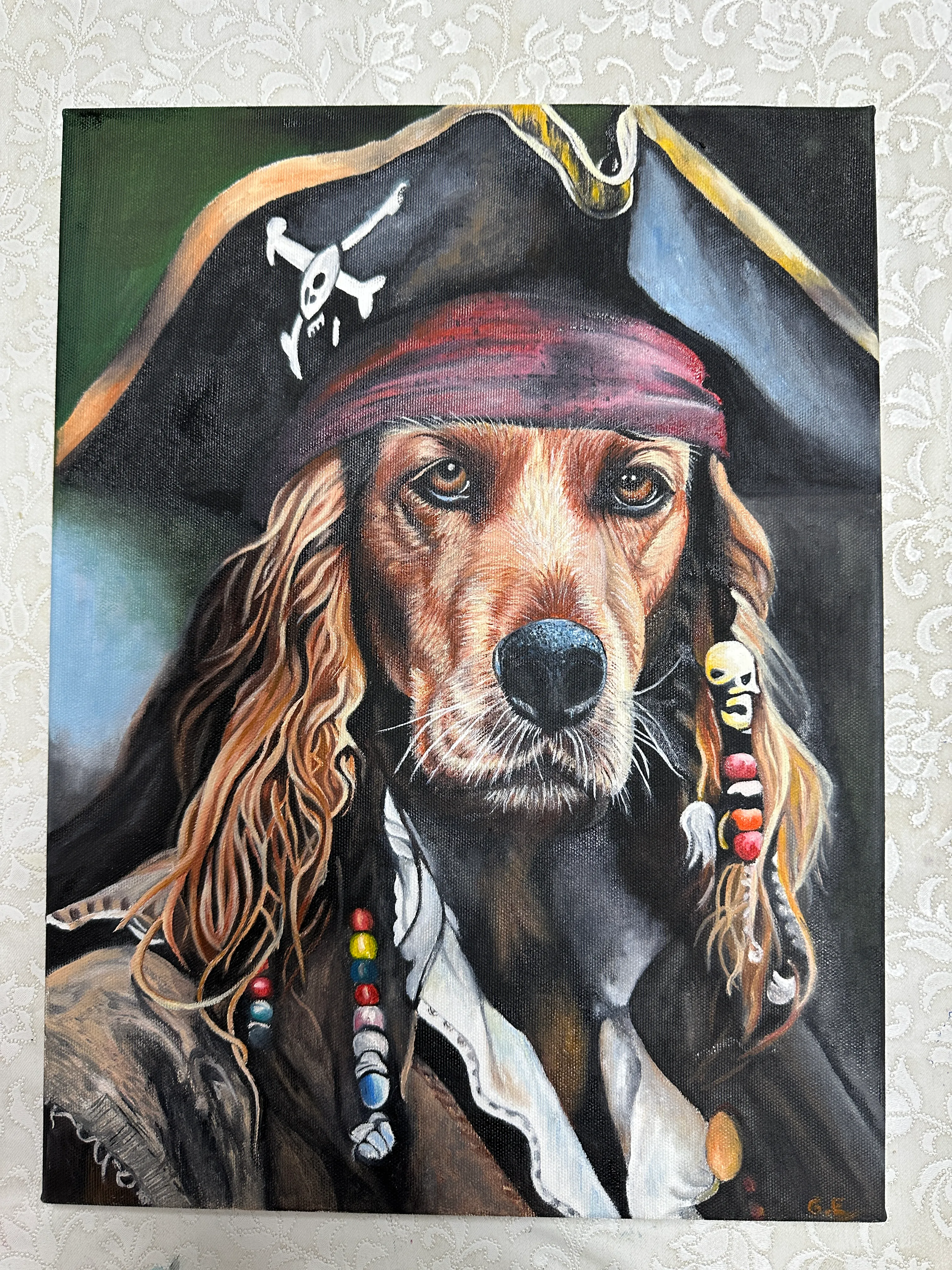 Korsan Köpek Yağlıboya Tablo