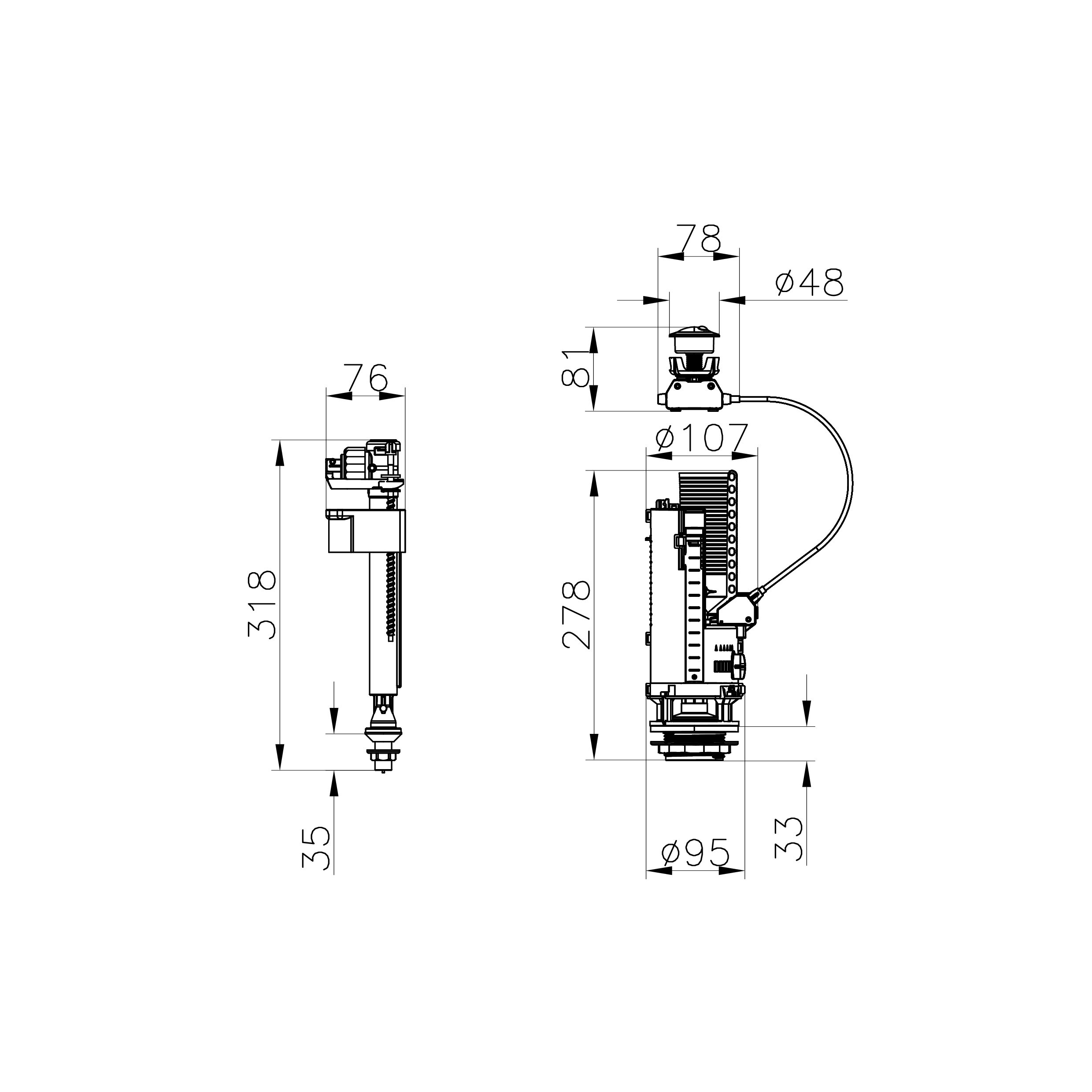 VitrA Plus Iç Takım 3/6lt Çift Kademe (330B4110)