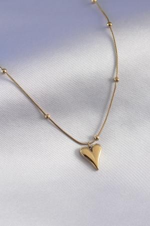 Gold Pretty Heart Kolye