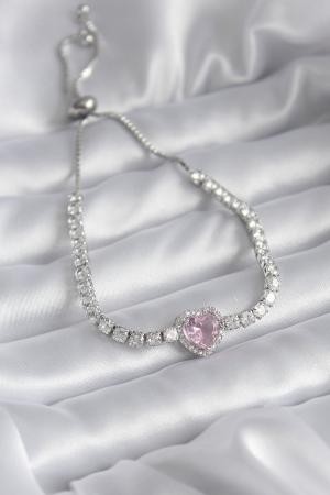 Çelik Pink Shine Love Bileklik
