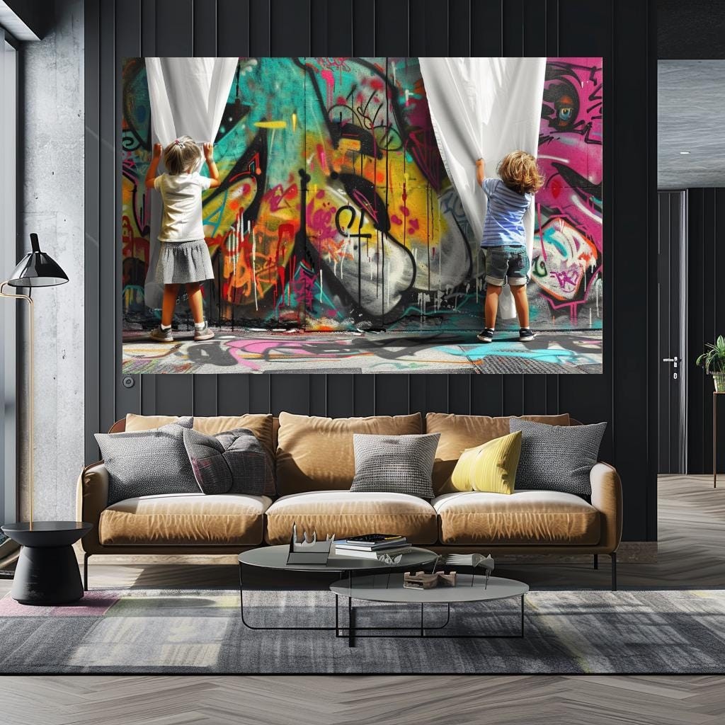 Frida Kahlo-Inspired Wall Art, Colorful Handmade Portrait Painting wit
