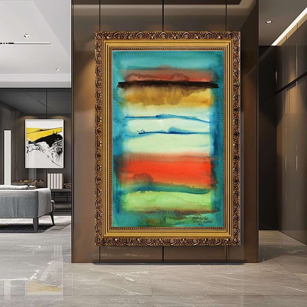 Abstract Landscape Canvas Print, Modern Wall Art, Large Minimalist Home Decor