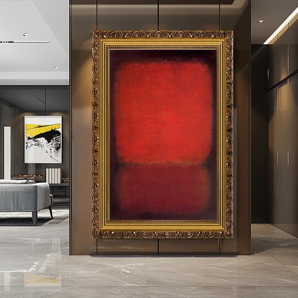 Mark Rothko Red Canvas Print, Abstract Color Field Art, Bold Minimalis