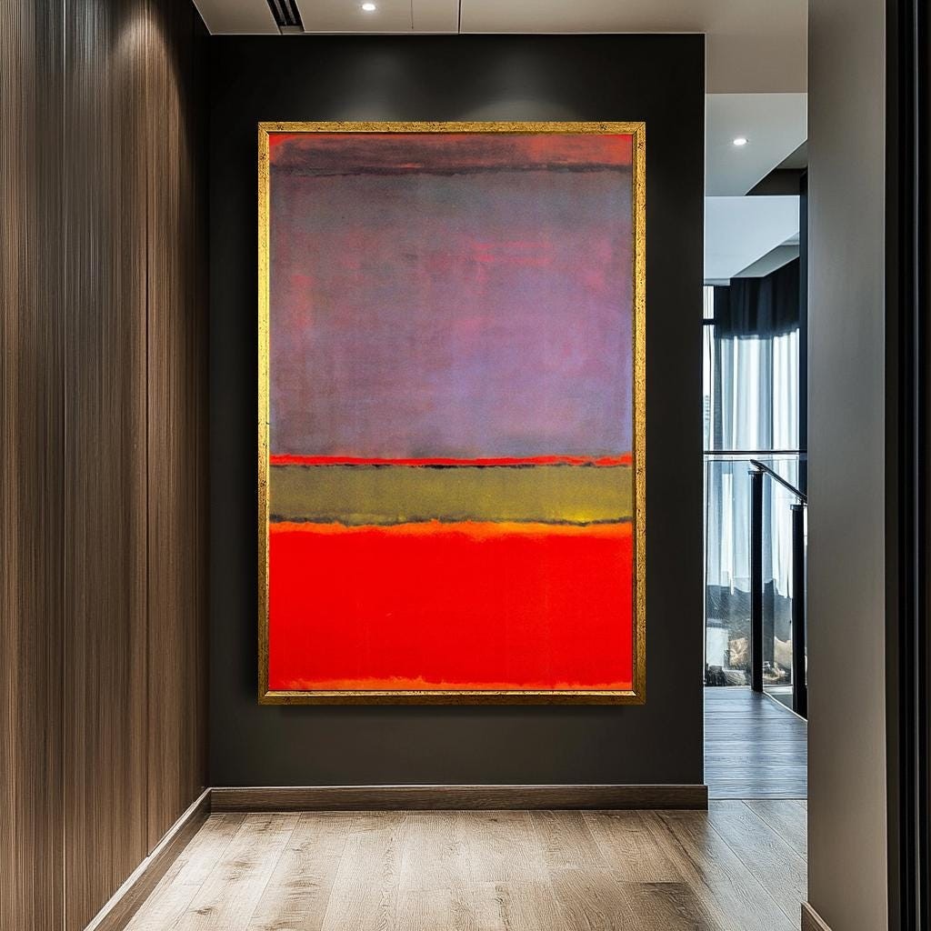 Mark Rothko Canvas Print,Mark Rothko Style,Abstract Canvas Print,Large