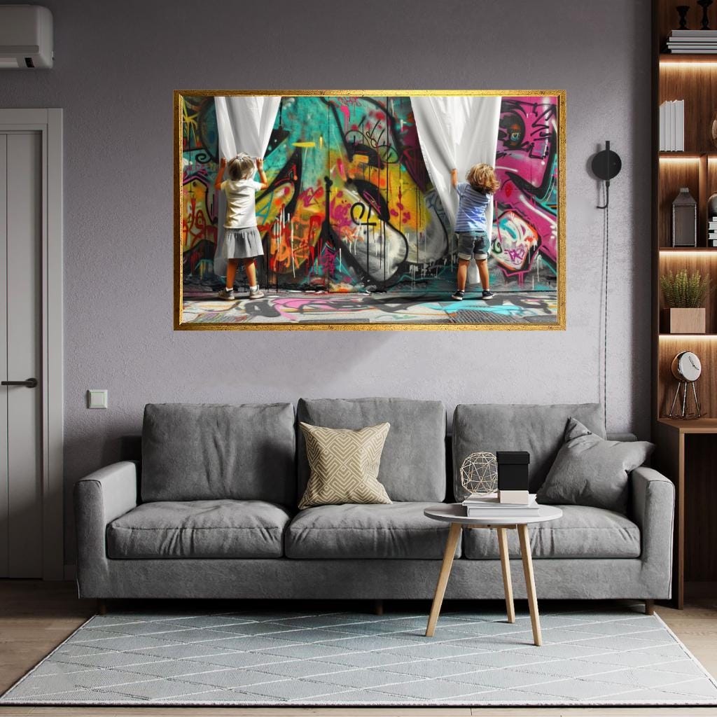 Frida Kahlo-Inspired Wall Art, Colorful Handmade Portrait Painting wit