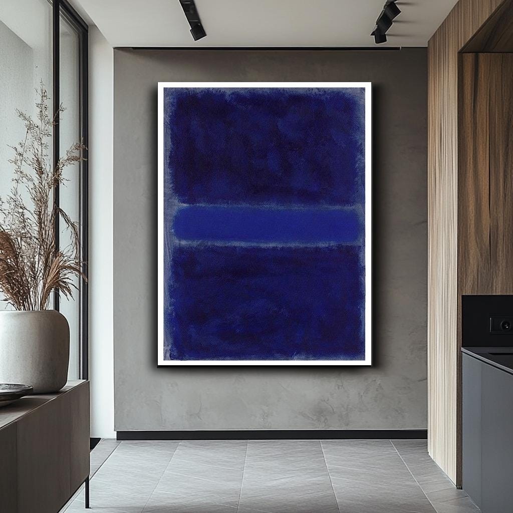 Rothko Artwork,Large Minimalist Wall Decor,Mark Rothko Canvas,Rothko P