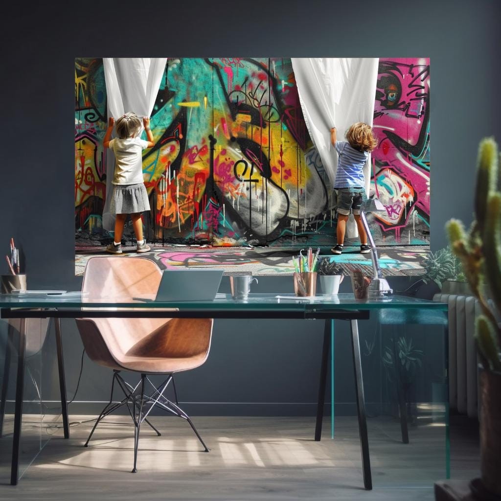 Frida Kahlo-Inspired Wall Art, Colorful Handmade Portrait Painting wit