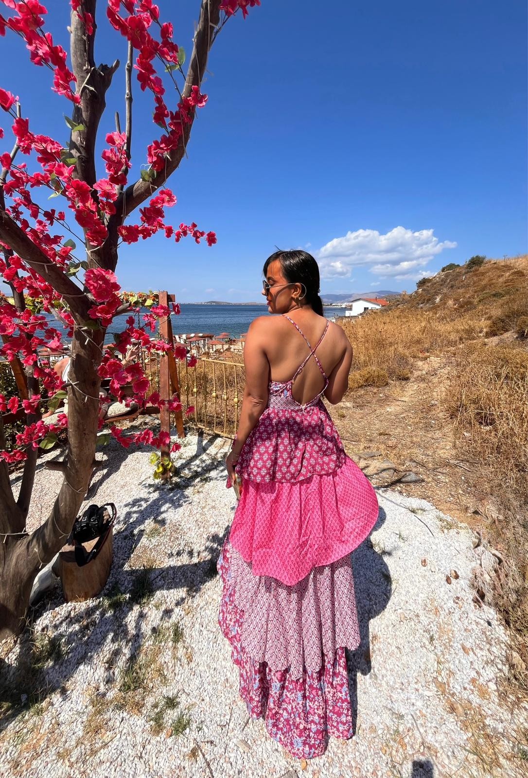 Avşa Kat KatElbıse - Pembe