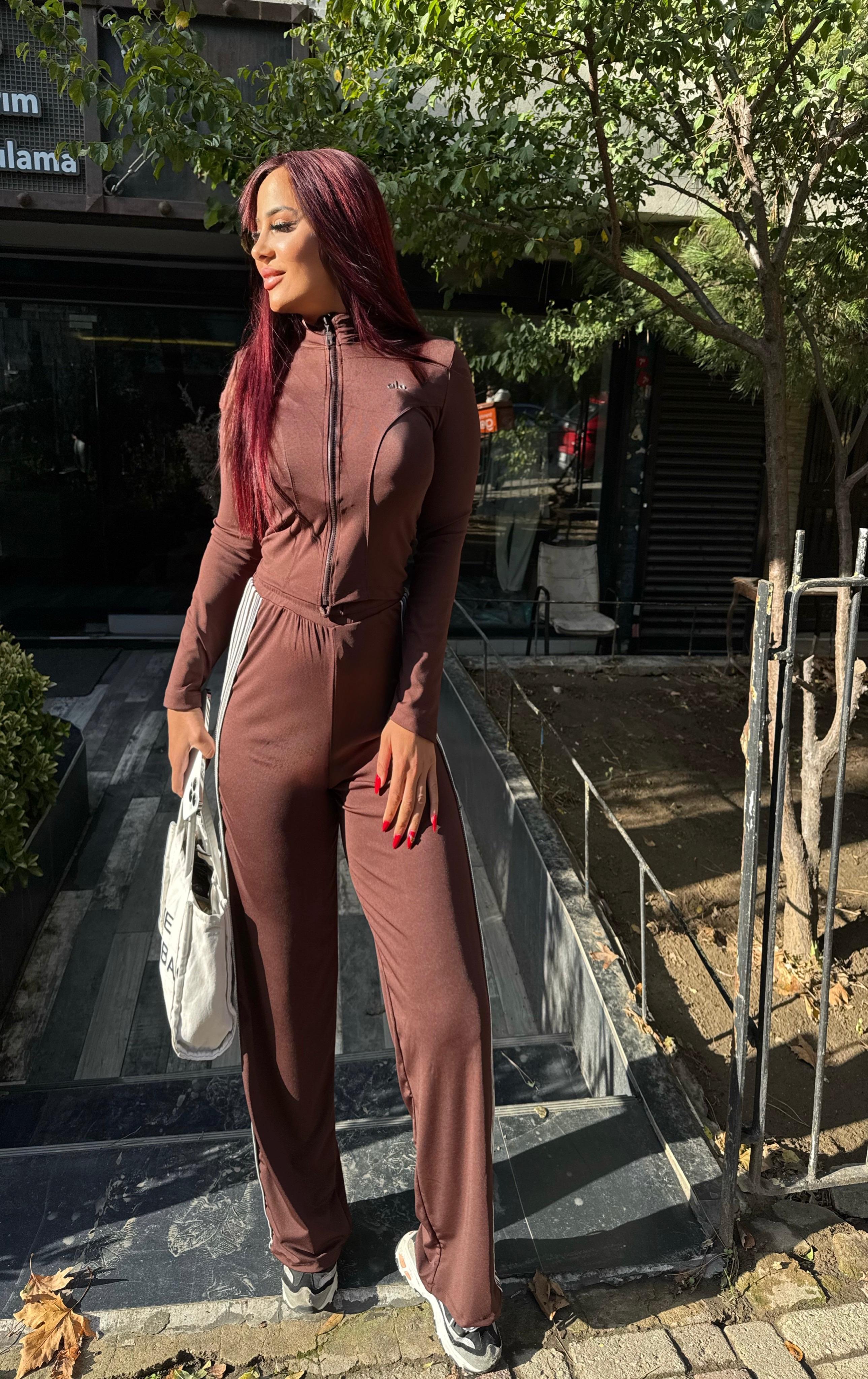 ola lüx kalite şeritli likralı eşofman takımı