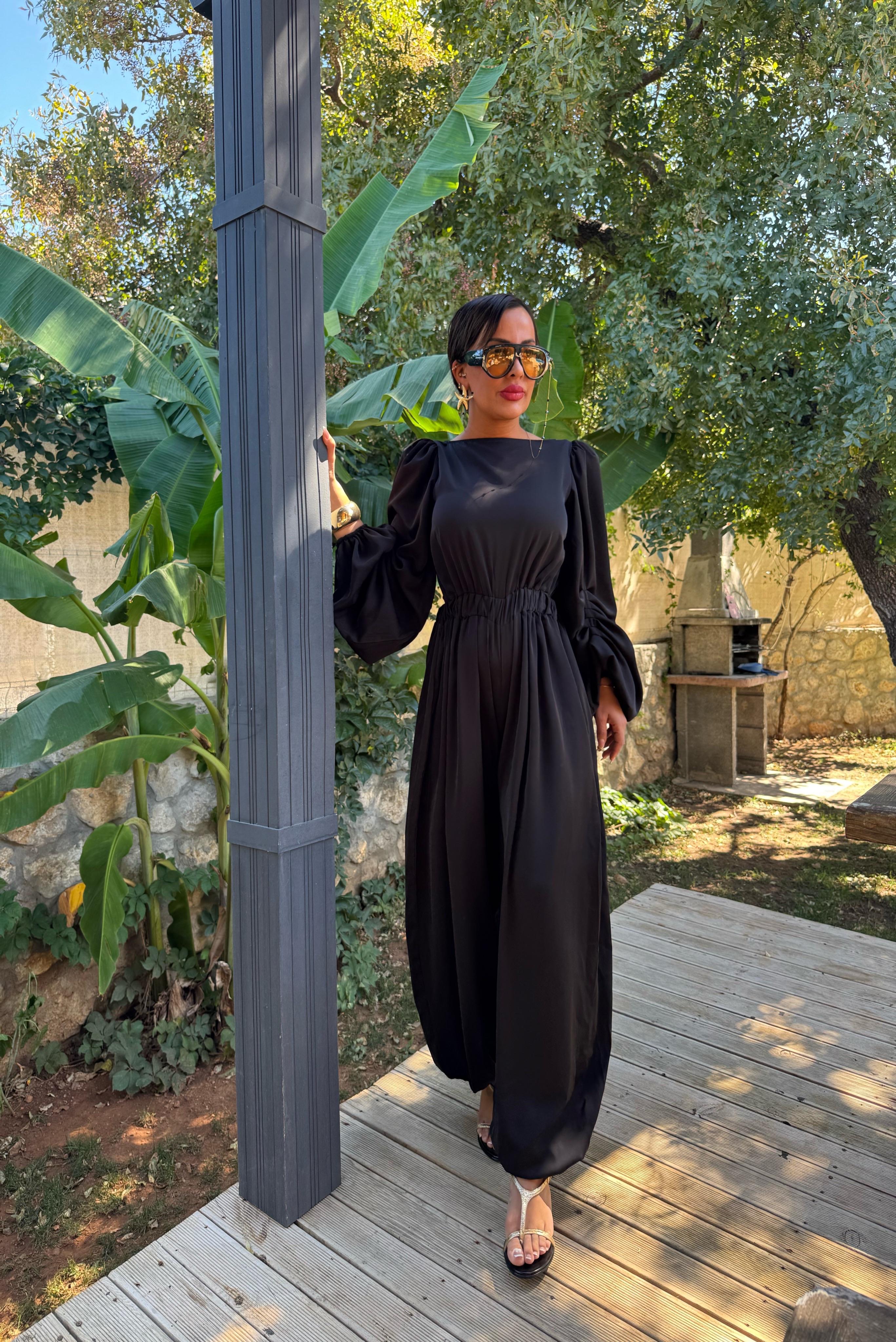 Şalvar Kesim Saten Şifon Tulum