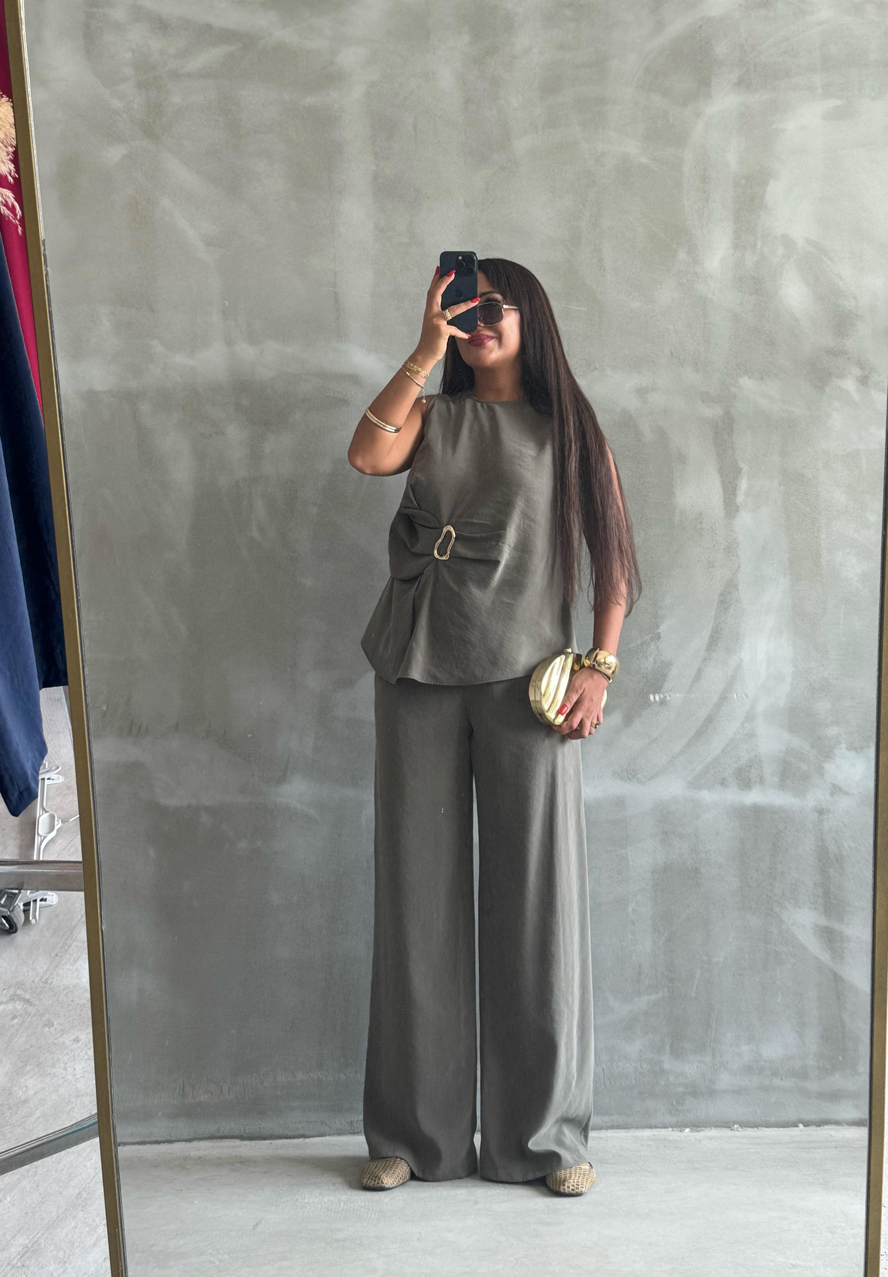 Gold Tokalı Tencel Takım
