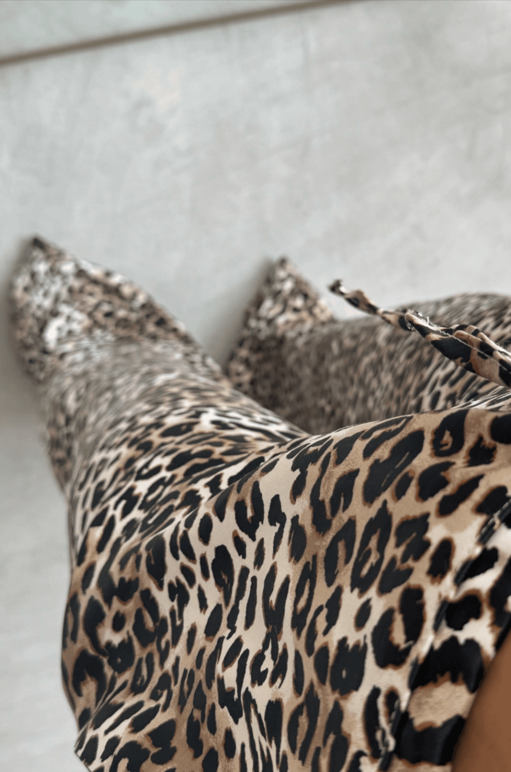 Leopar Saten Pantalon