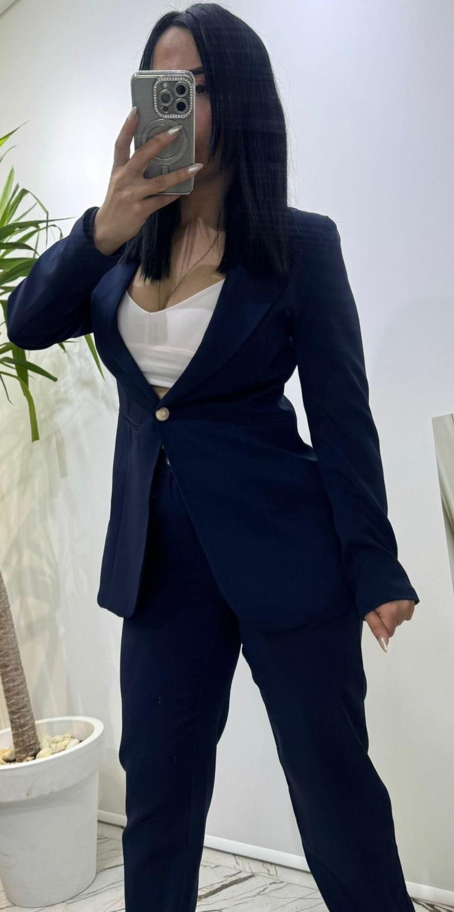 Blazzer Ceket Pantalon Takım Lacivert