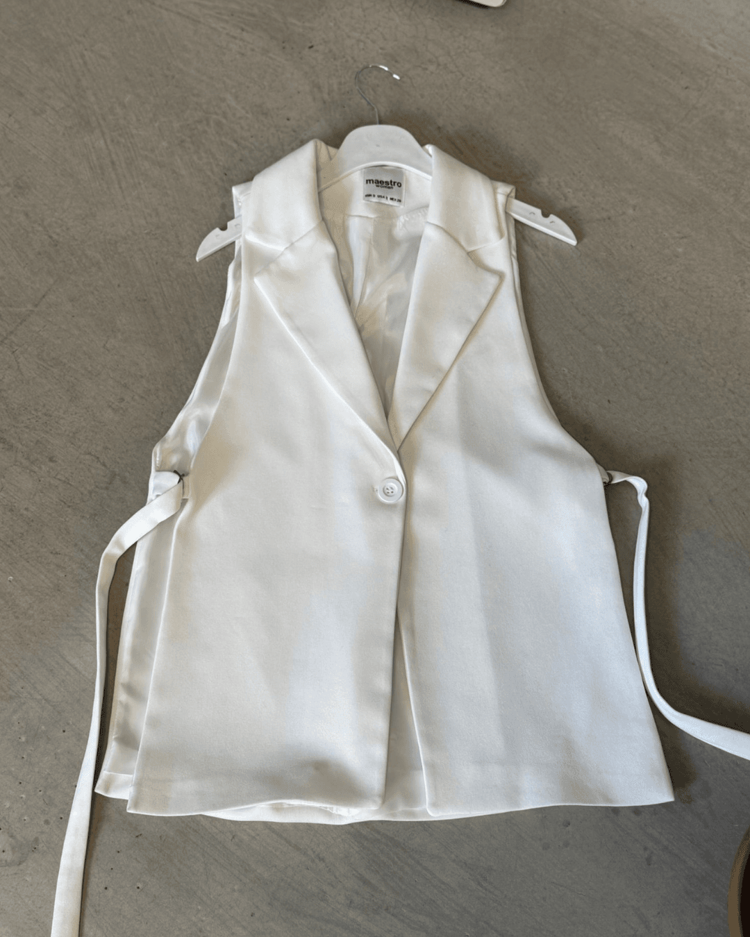 Yandan Tokalı Zr Model Blazer Beyaz