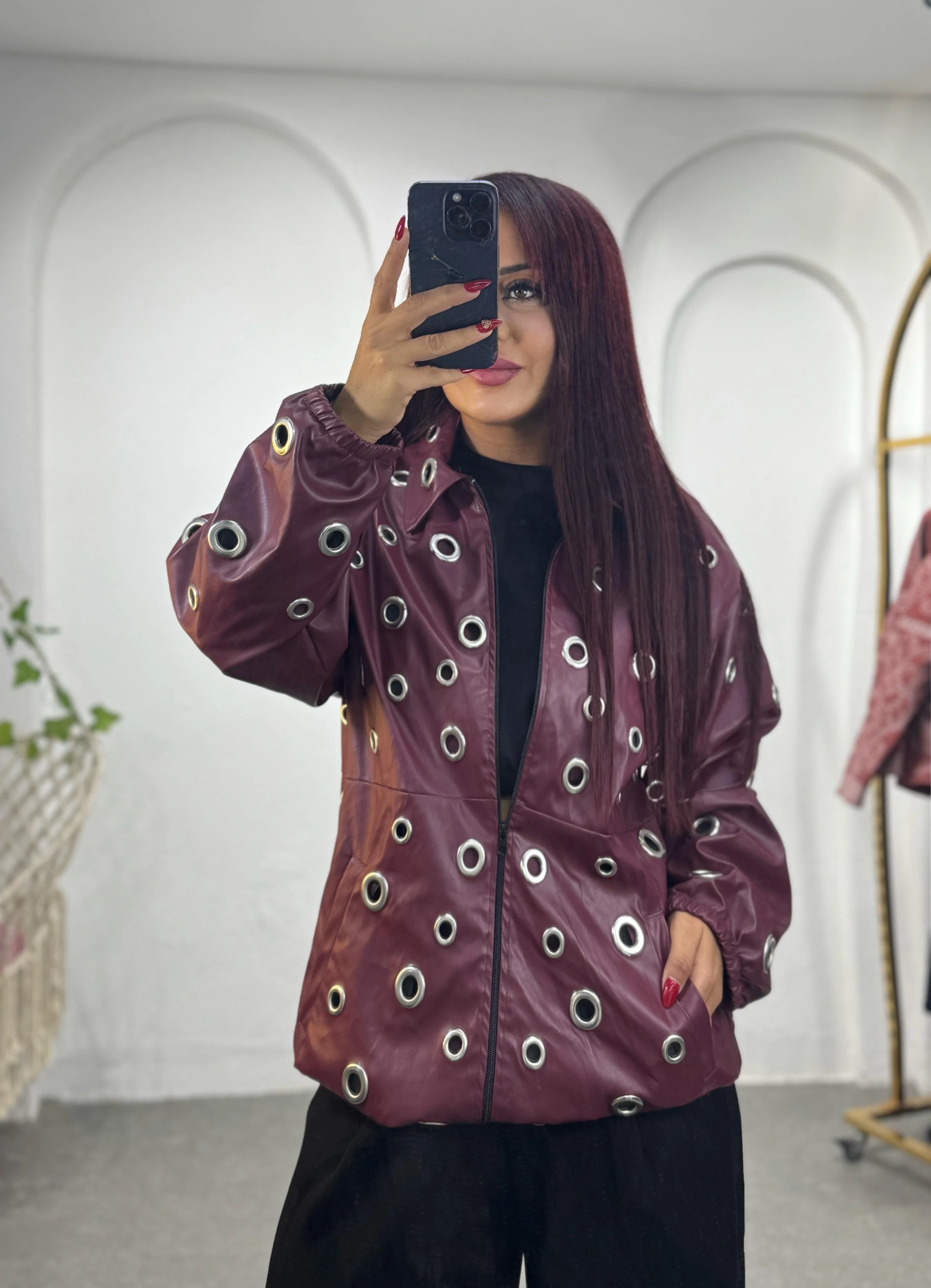 kus gozu derı ceket - 36