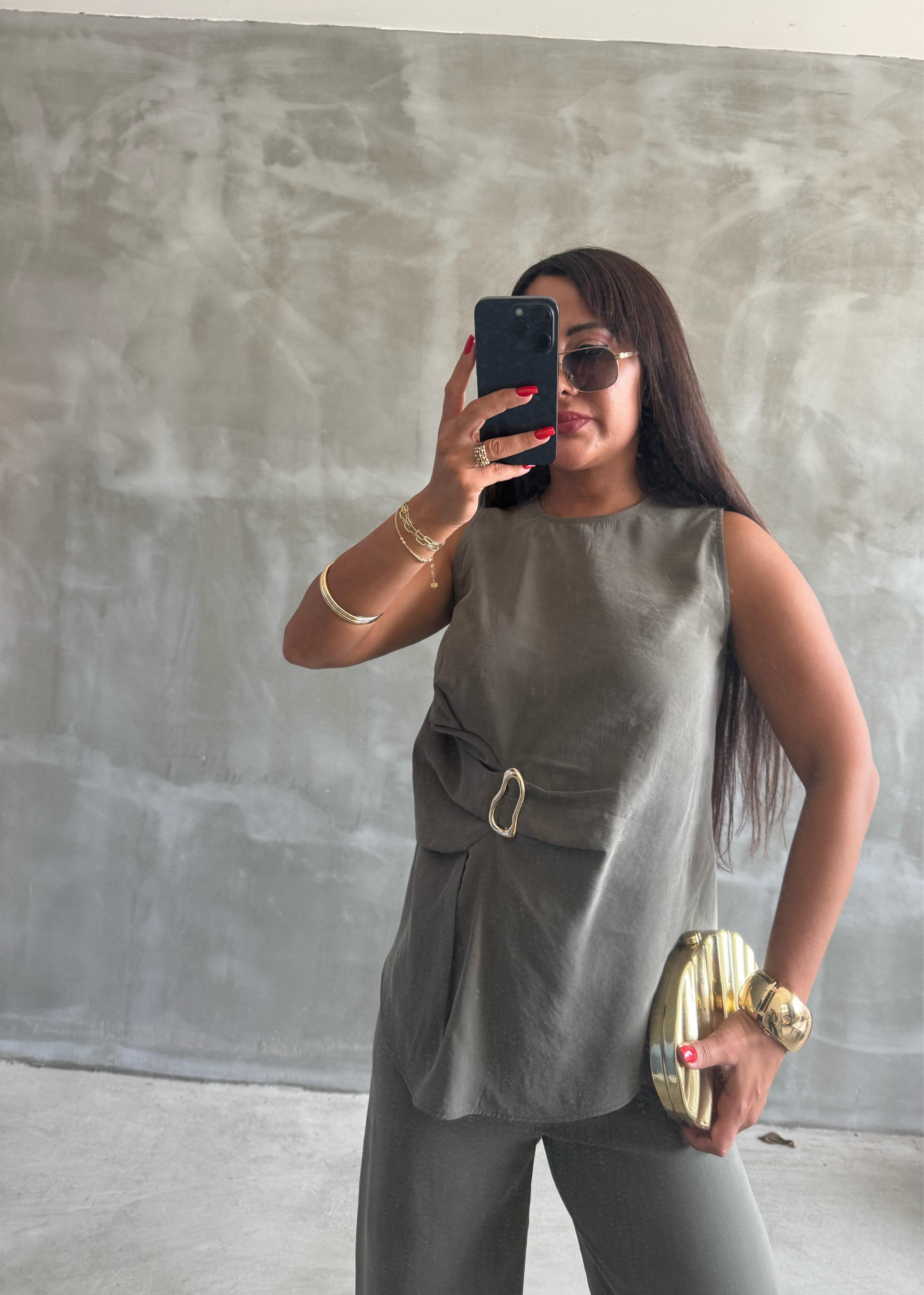 Gold Tokalı Tencel Takım