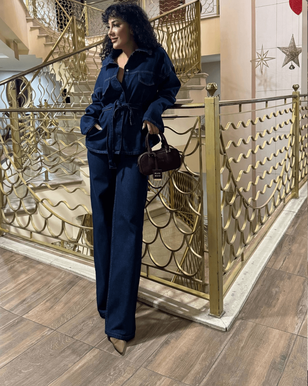 Zr Baglamalı Denim Takım