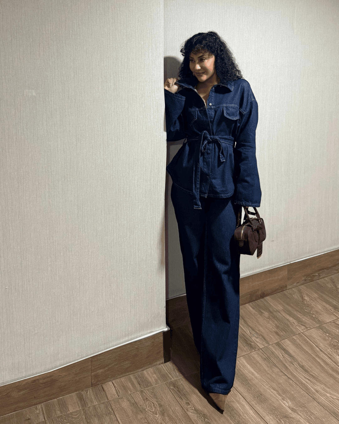Zr Baglamalı Denim Takım