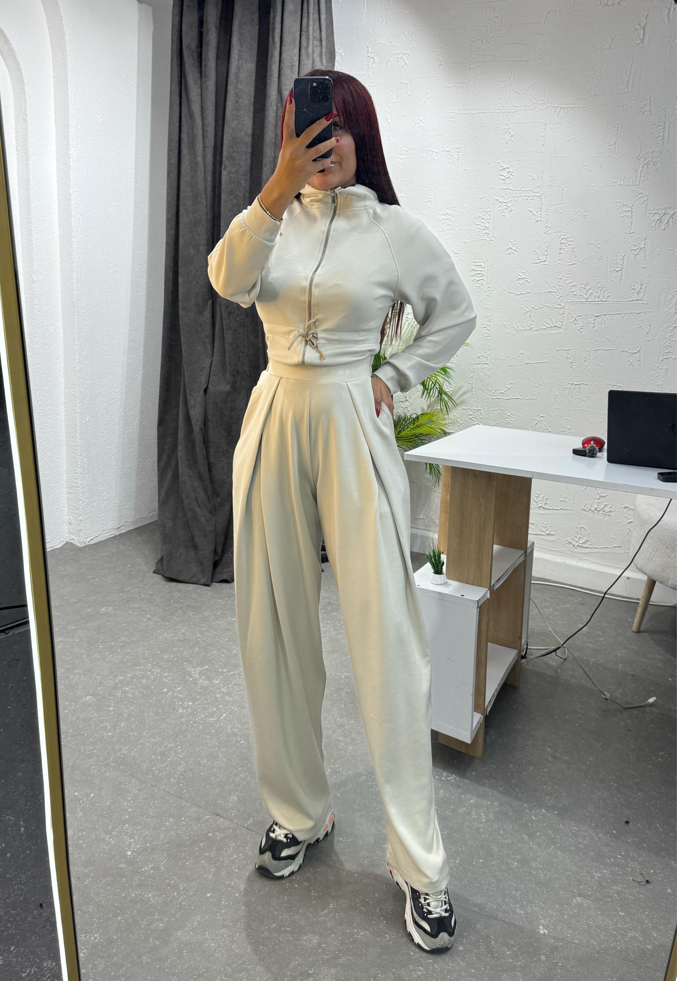 Şalvar model oys modal takım - Bej