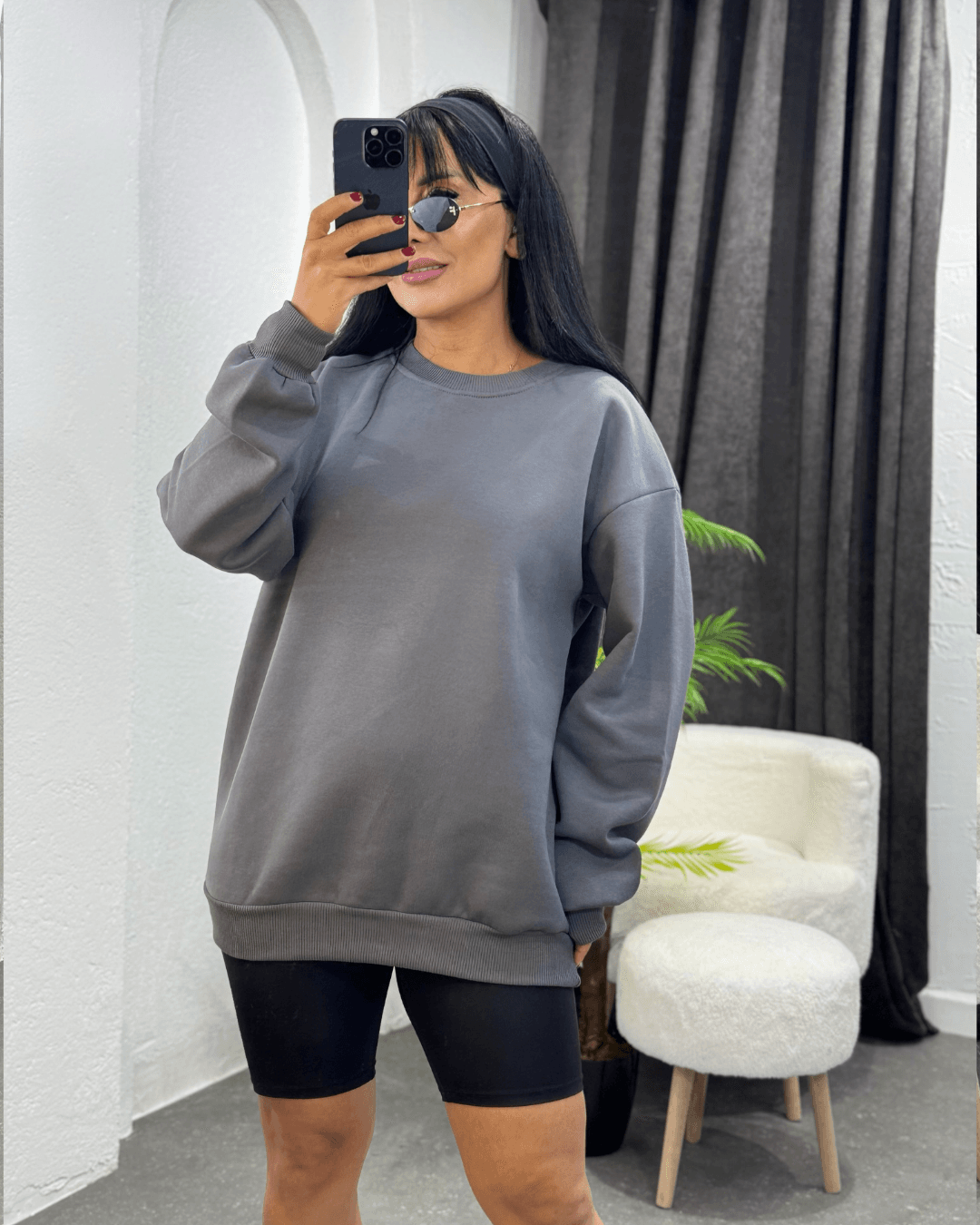 Basic Swatshirt gri