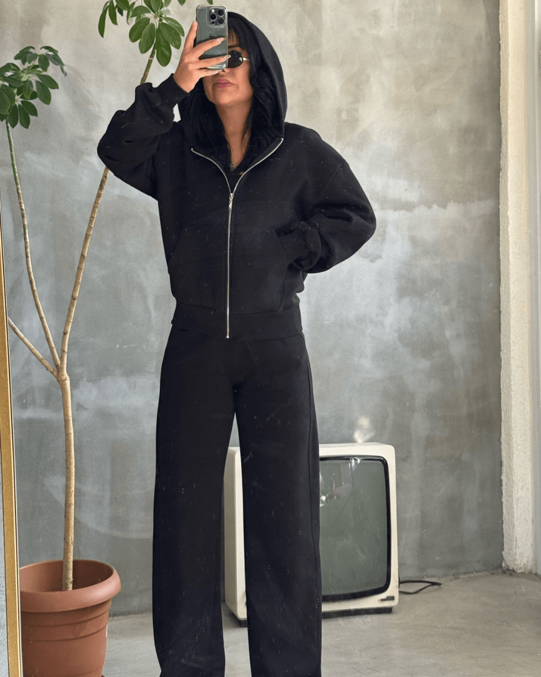 Zr Model Üç İplik Eşofman Takım Siyah