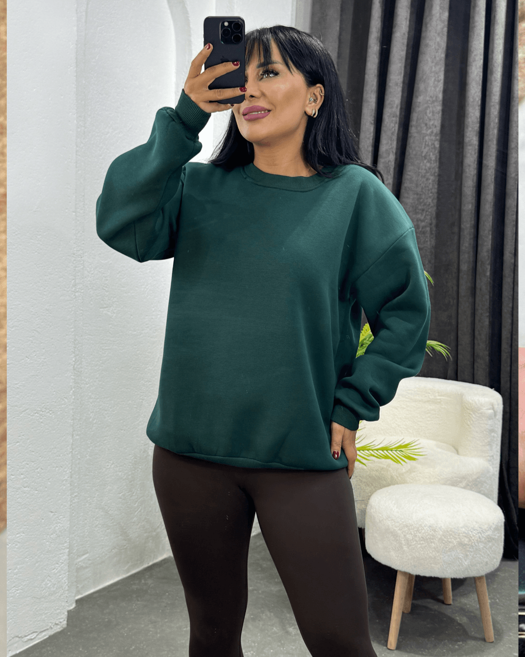 Basic Swatshirt yeşil