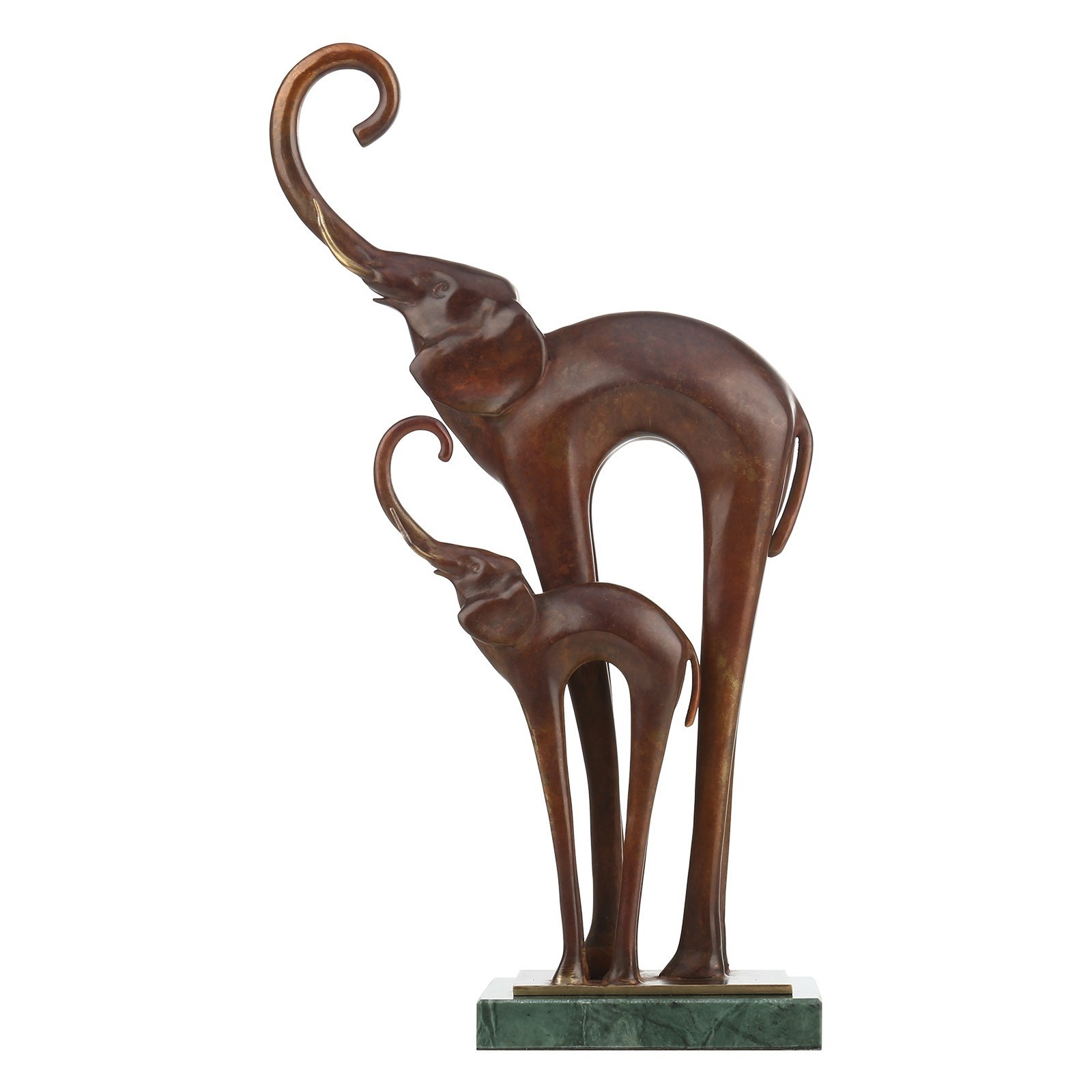 Upea elefantti-norsu messinki patsas on tyylikäs koriste main variant image