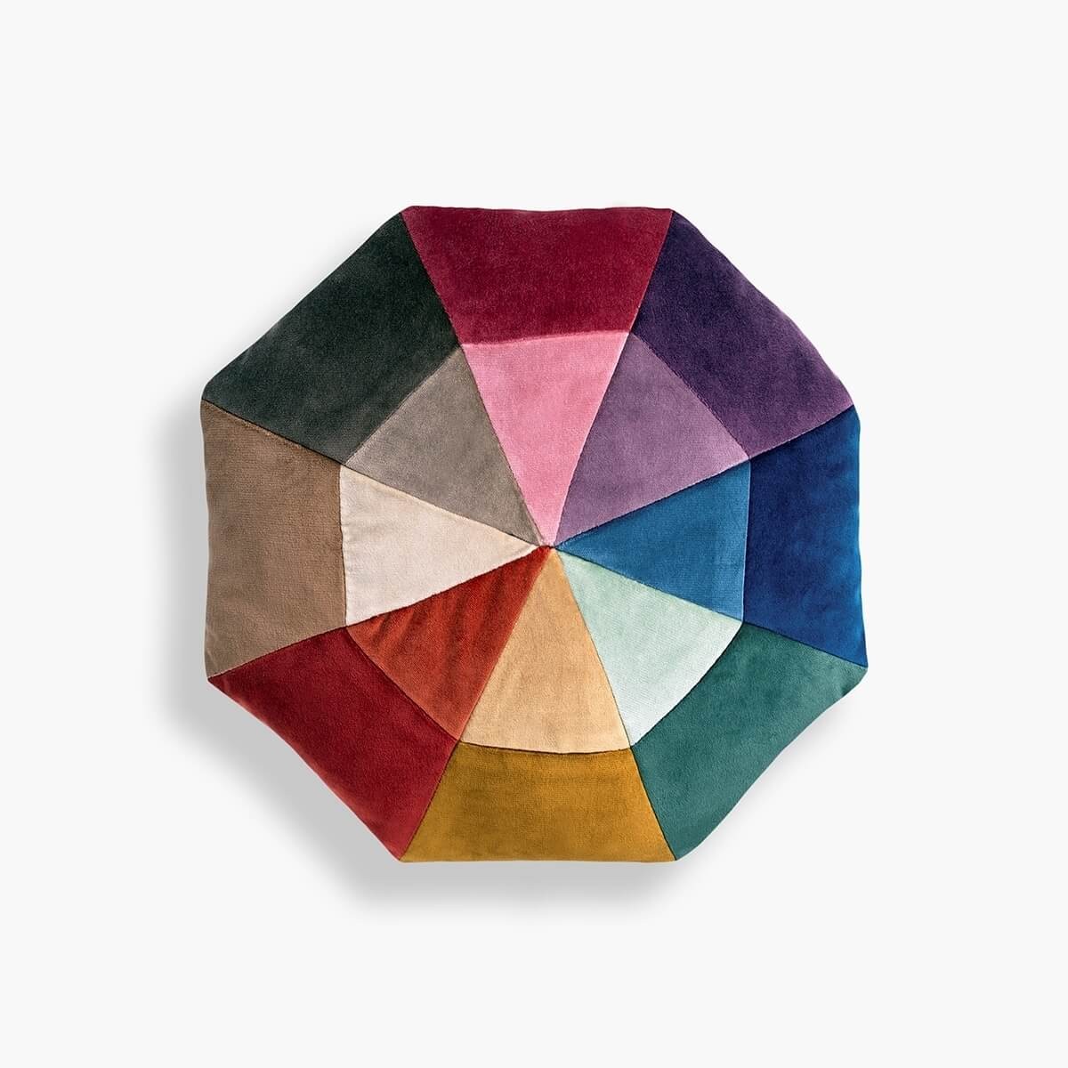 Värikäs tilkkutäkkikuvioinen monikulmainen tyynynpäällinen image