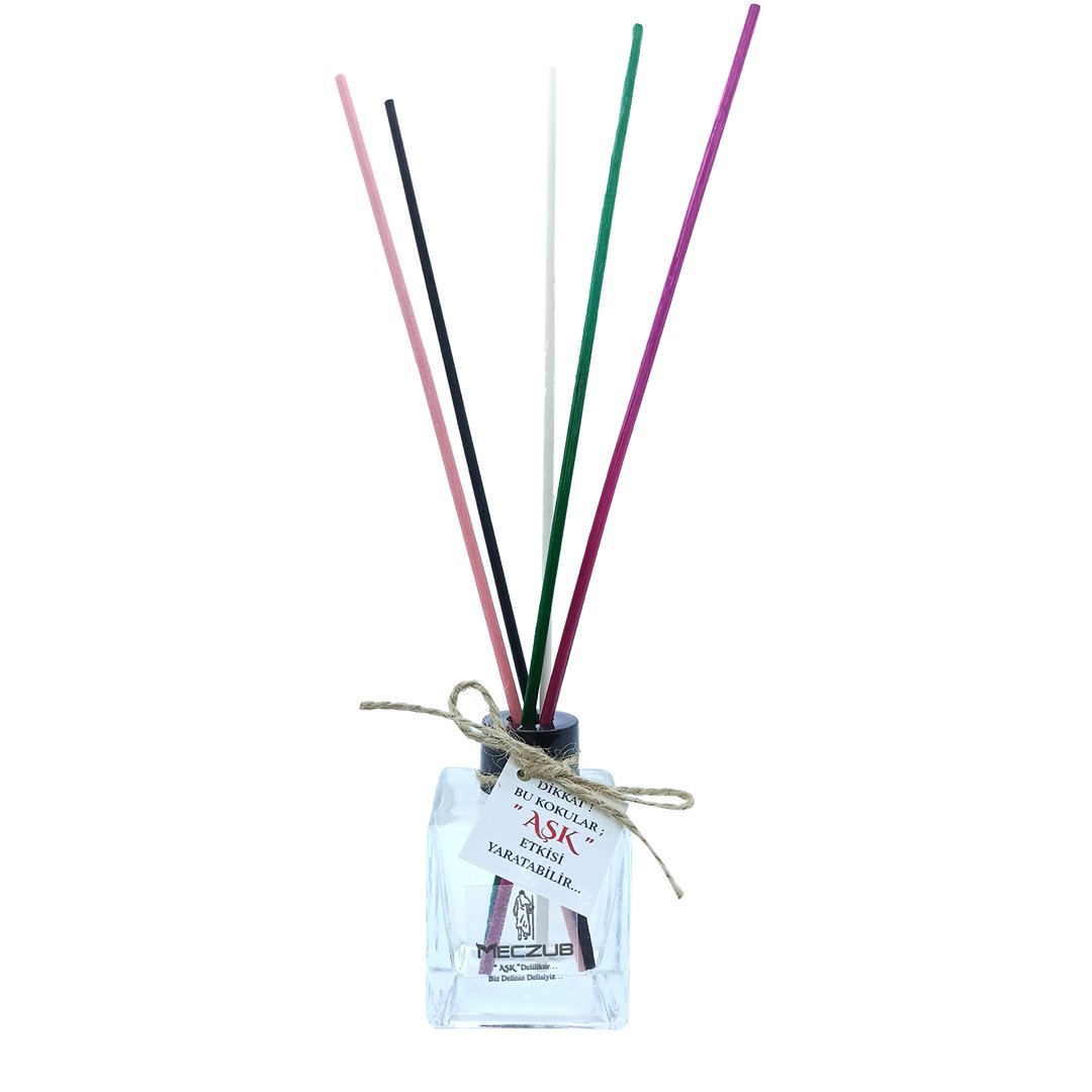 60 ml Küp Bambu Çubuklu Oda Kokuları Reed Diffuser Oda Parfümü Ortam Kokusu - KLASİK SERİ