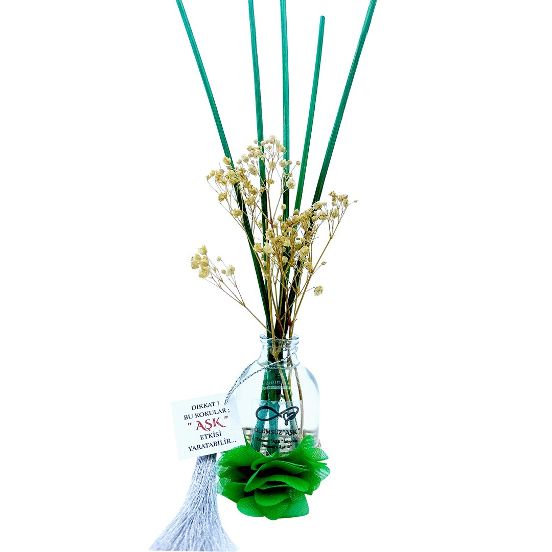 50 ml Silindir Bambu Çubuklu Oda Kokuları Reed Diffuser Oda Parfümü Ortam Kokusu - ÖLÜMSÜZ " AŞK "