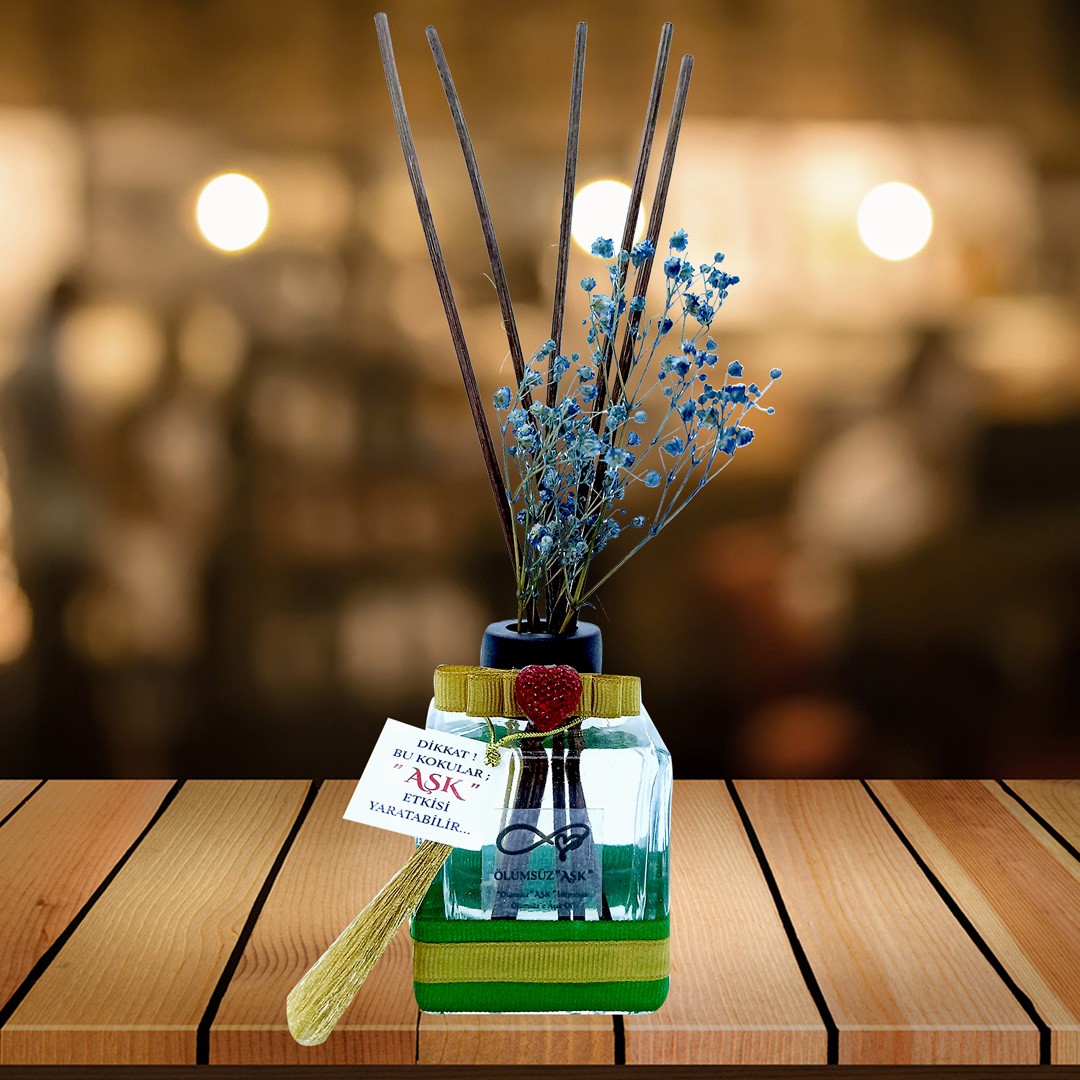 120 ml Küp Bambu Çubuklu Oda Kokuları Reed Diffuser Oda Parfümü Ortam Kokusu