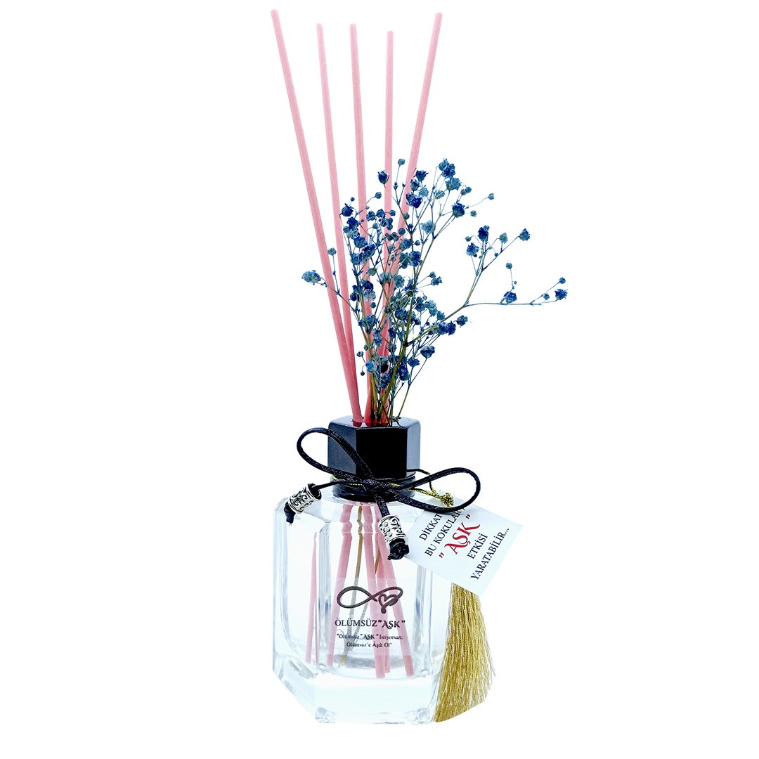 120 ml Köşeli Bambu Çubuklu Oda Kokuları Reed Diffuser Oda Parfümü Ortam Kokusu