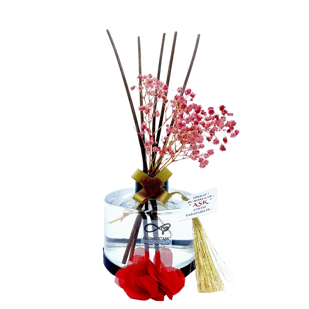 200 ml Silindir Bambu Çubuklu Oda Kokuları Reed Diffuser Oda Parfümü Ortam Kokusu