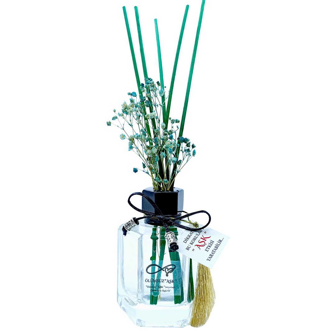 120 ml Köşeli Bambu Çubuklu Oda Kokuları Reed Diffuser Oda Parfümü Ortam Kokusu