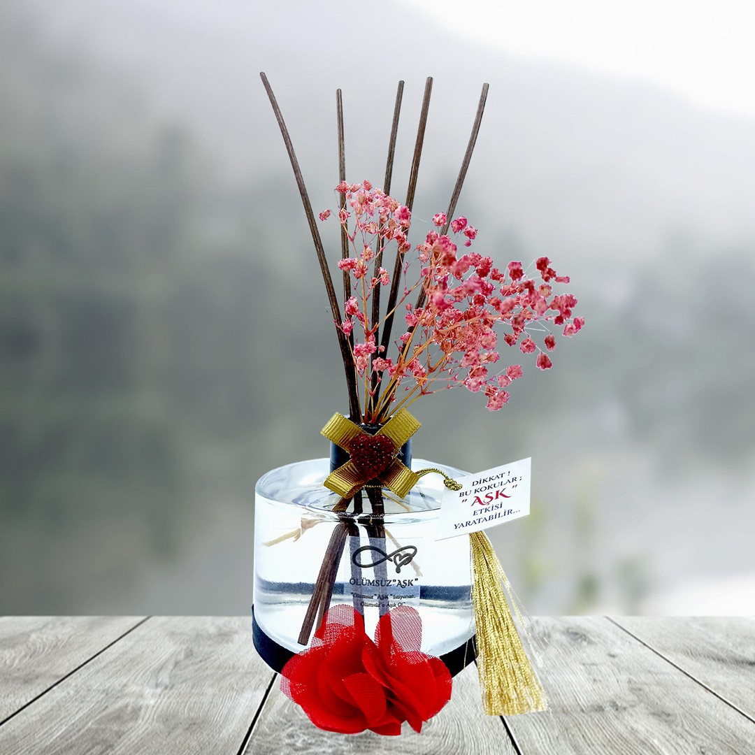 200 ml Silindir Bambu Çubuklu Oda Kokuları Reed Diffuser Oda Parfümü Ortam Kokusu