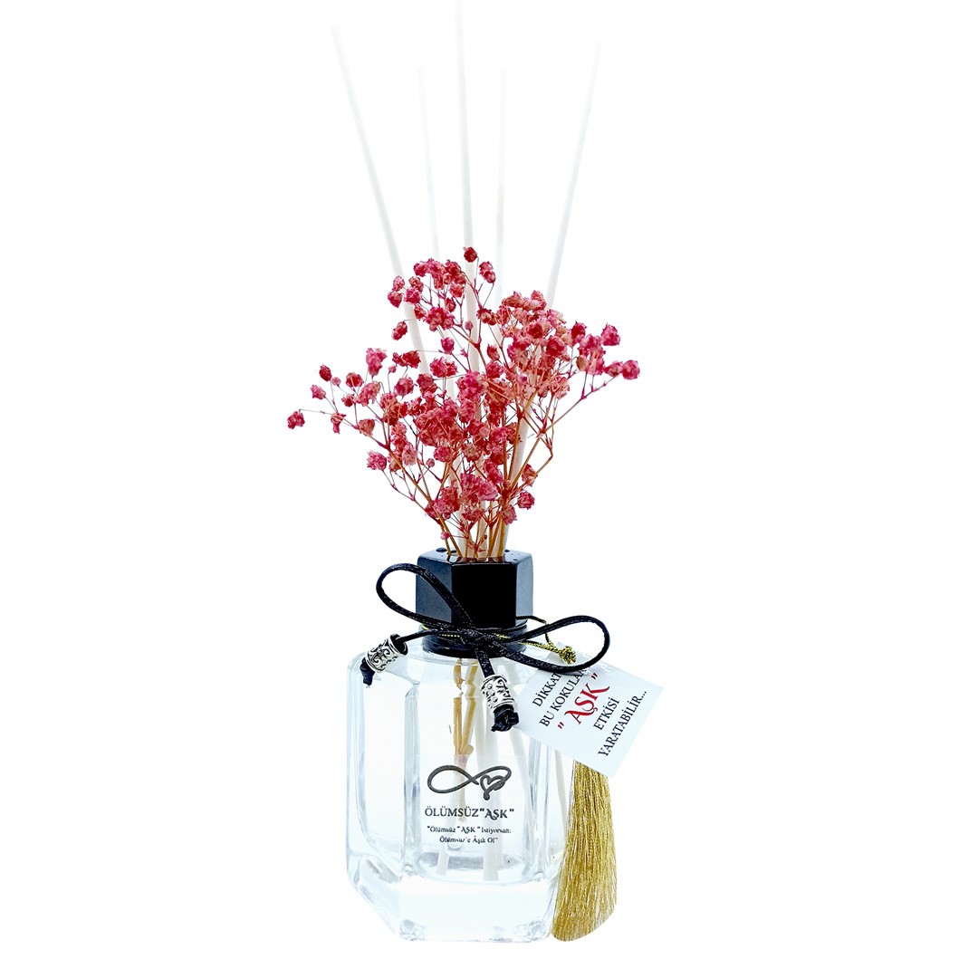 120 ml Köşeli Bambu Çubuklu Oda Kokuları Reed Diffuser Oda Parfümü Ortam Kokusu