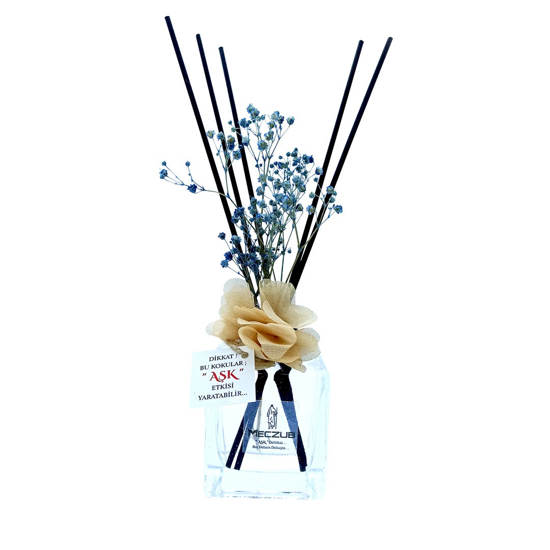 120 ml Küp Bambu Çubuklu Oda Kokuları Reed Diffuser Oda Parfümü Ortam Kokusu - MECZUB