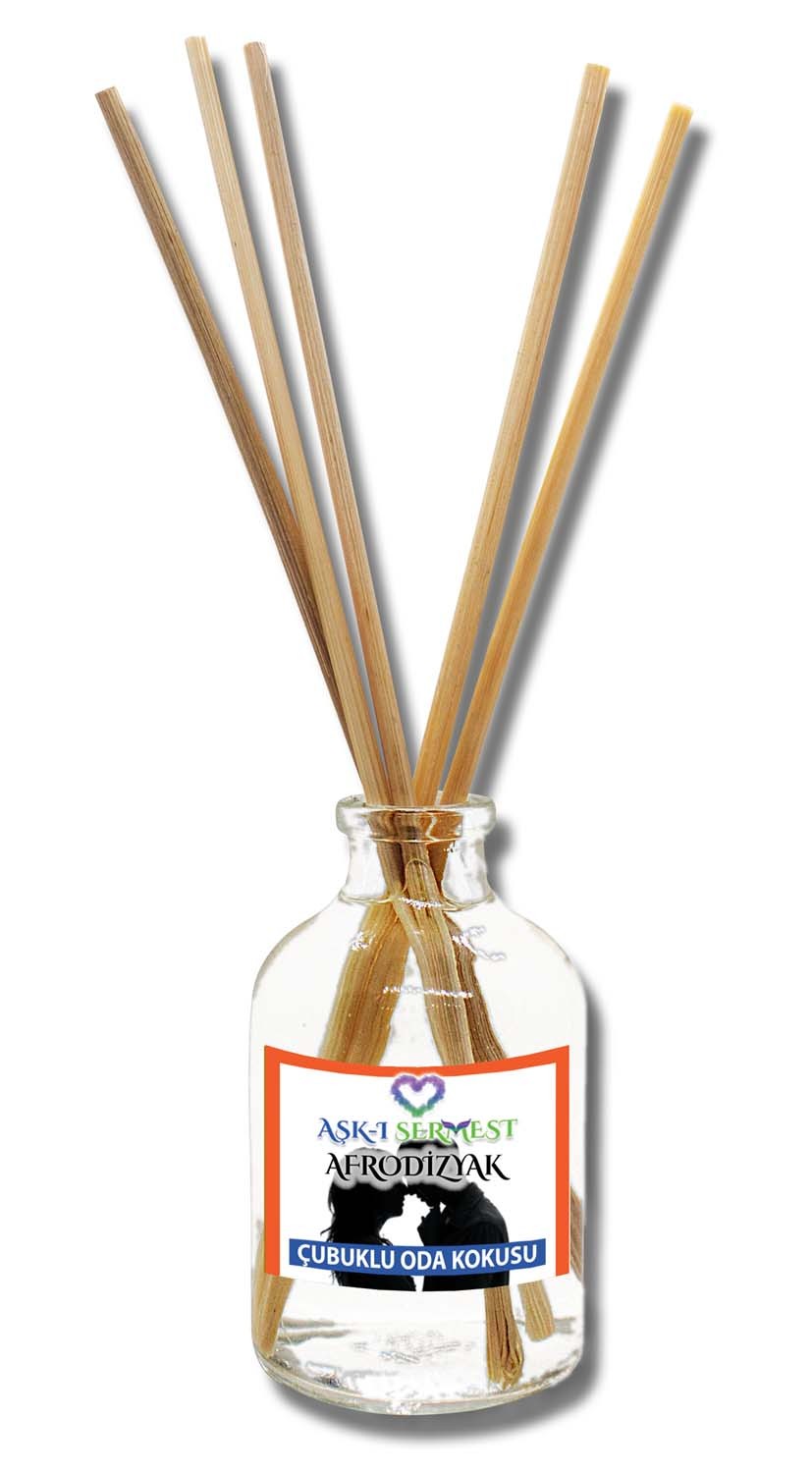 50 ml Silindir Bambu Çubuklu Oda Kokuları Reed Diffuser Oda Parfümü Ortam Kokusu - AŞK-I SERMEST